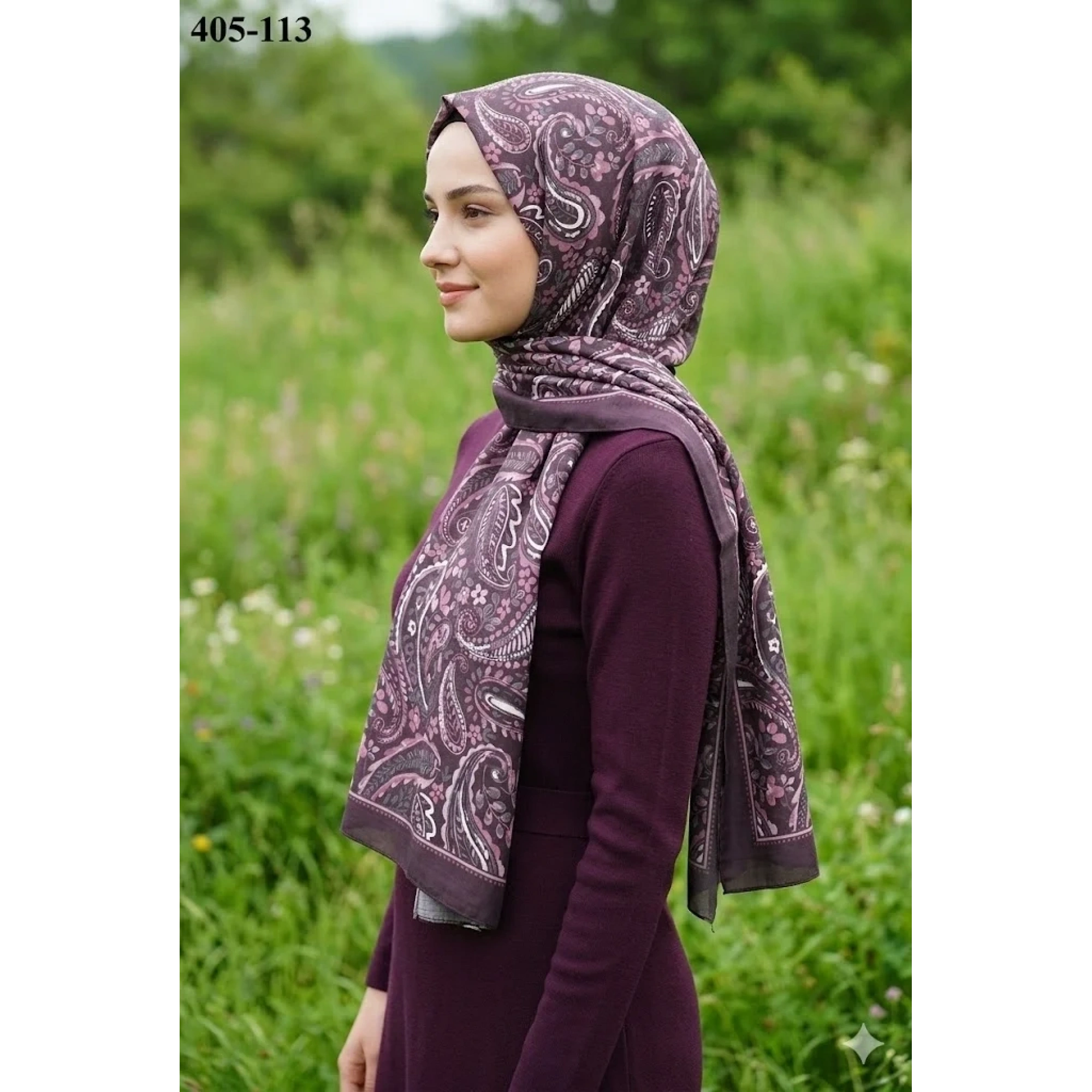 Eylül İpek Etnik Desen Soft Şal 405-113