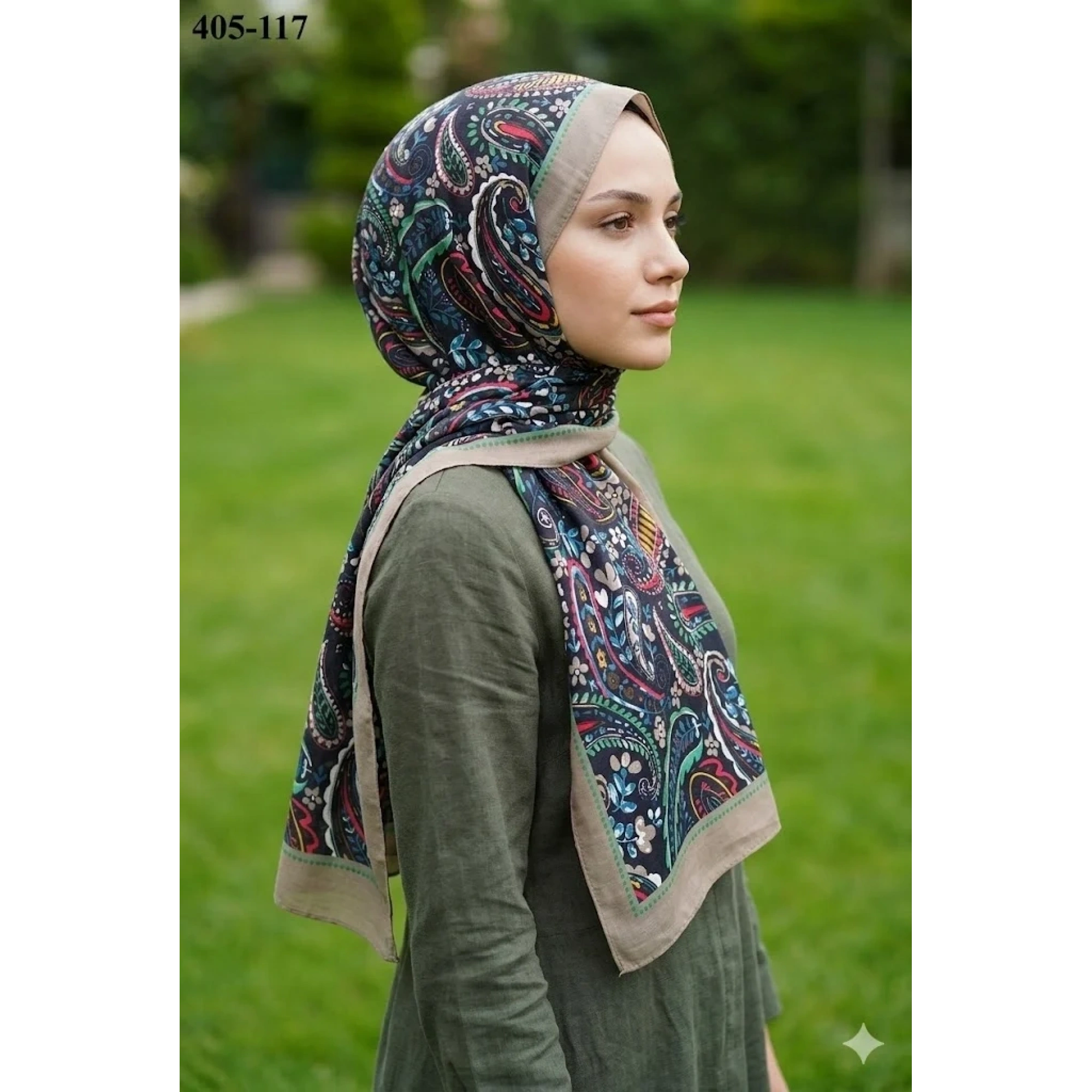 Eylül İpek Etnik Desen Soft Şal 405-117