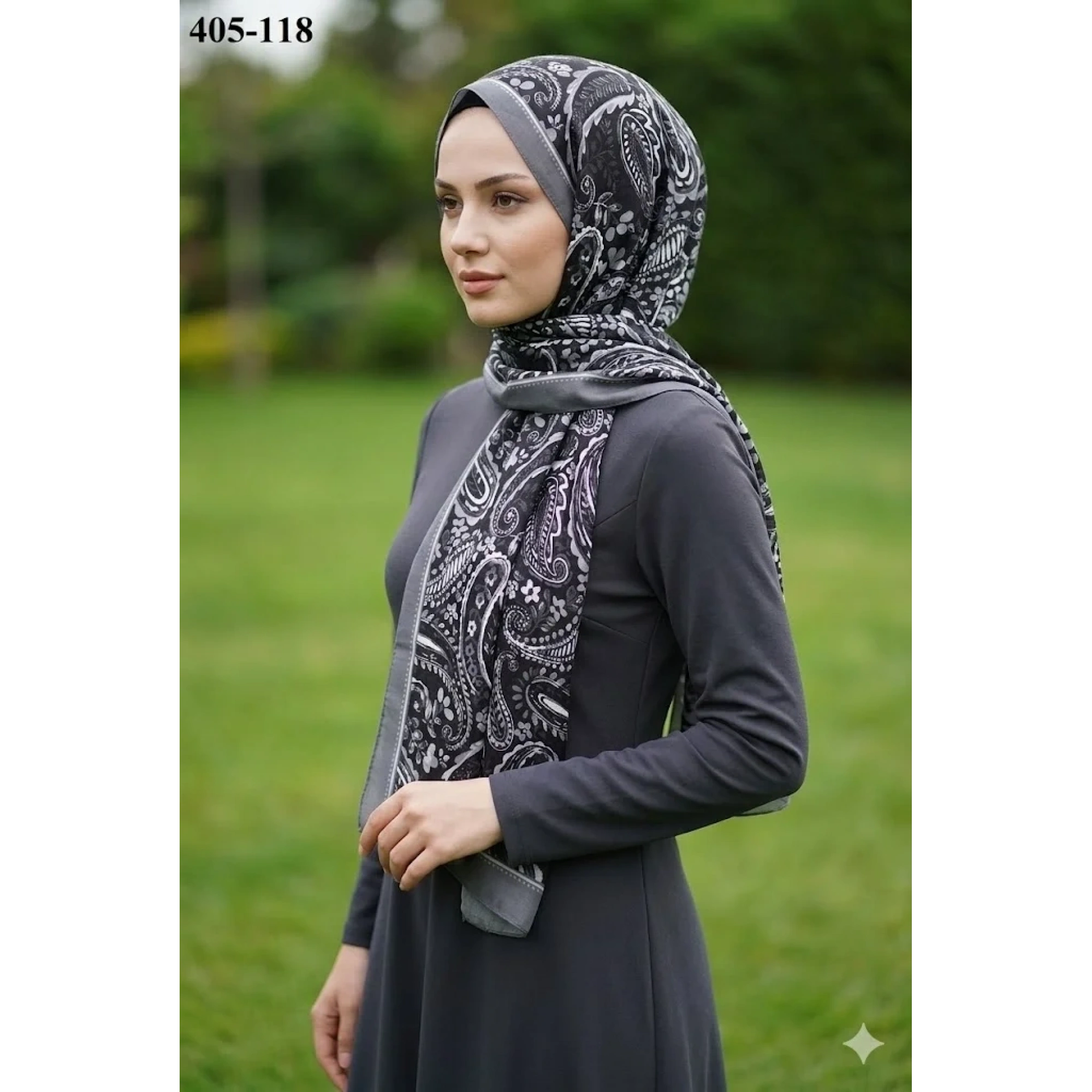 Eylül İpek Etnik Desen Soft Şal 405-118