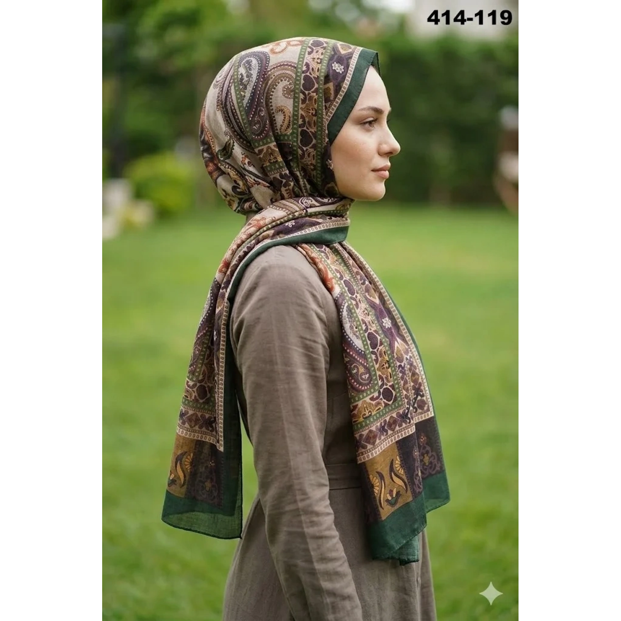 Eylül İpek Etnik Desen Soft Şal 414-119