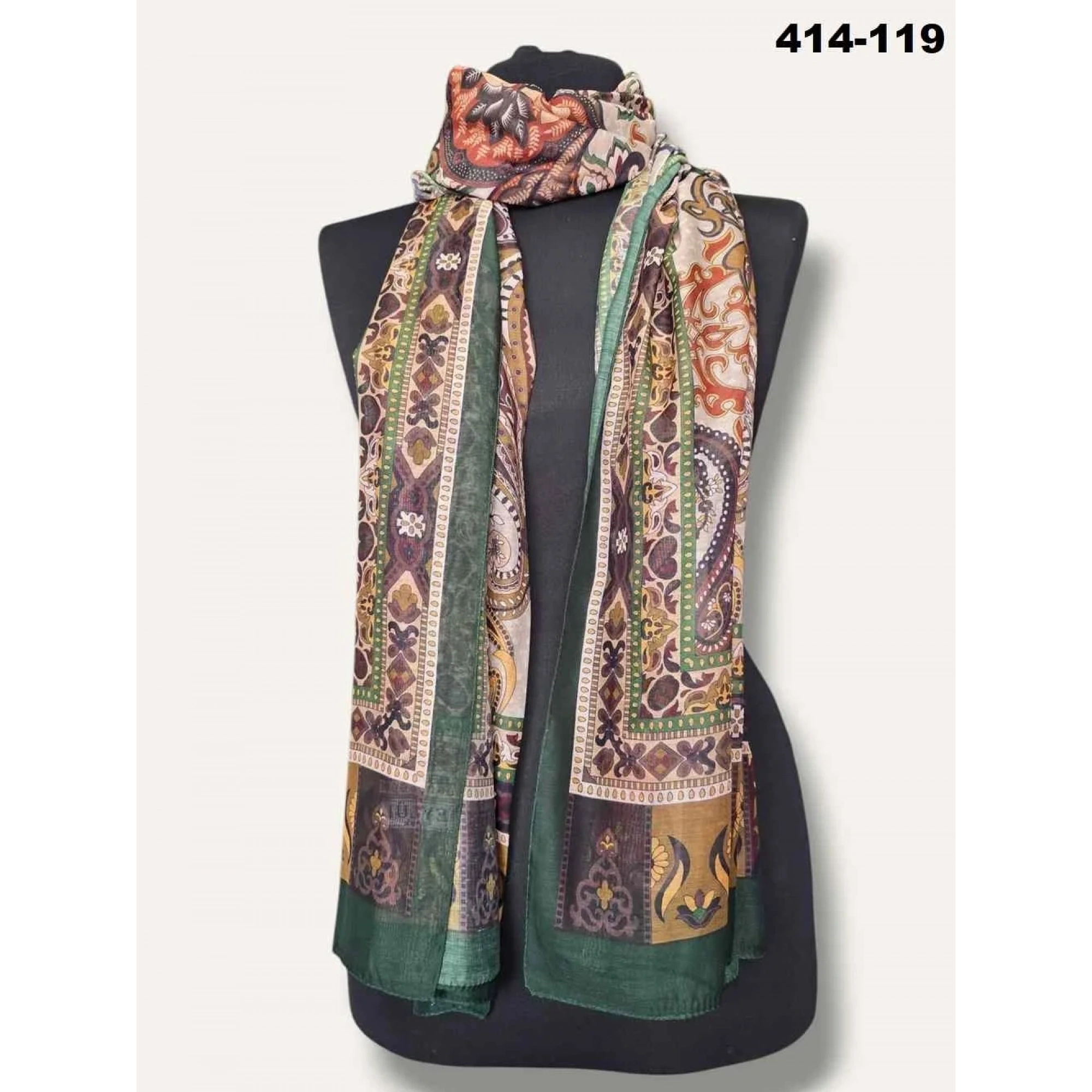 Eylül İpek Etnik Desen Soft Şal 414-119