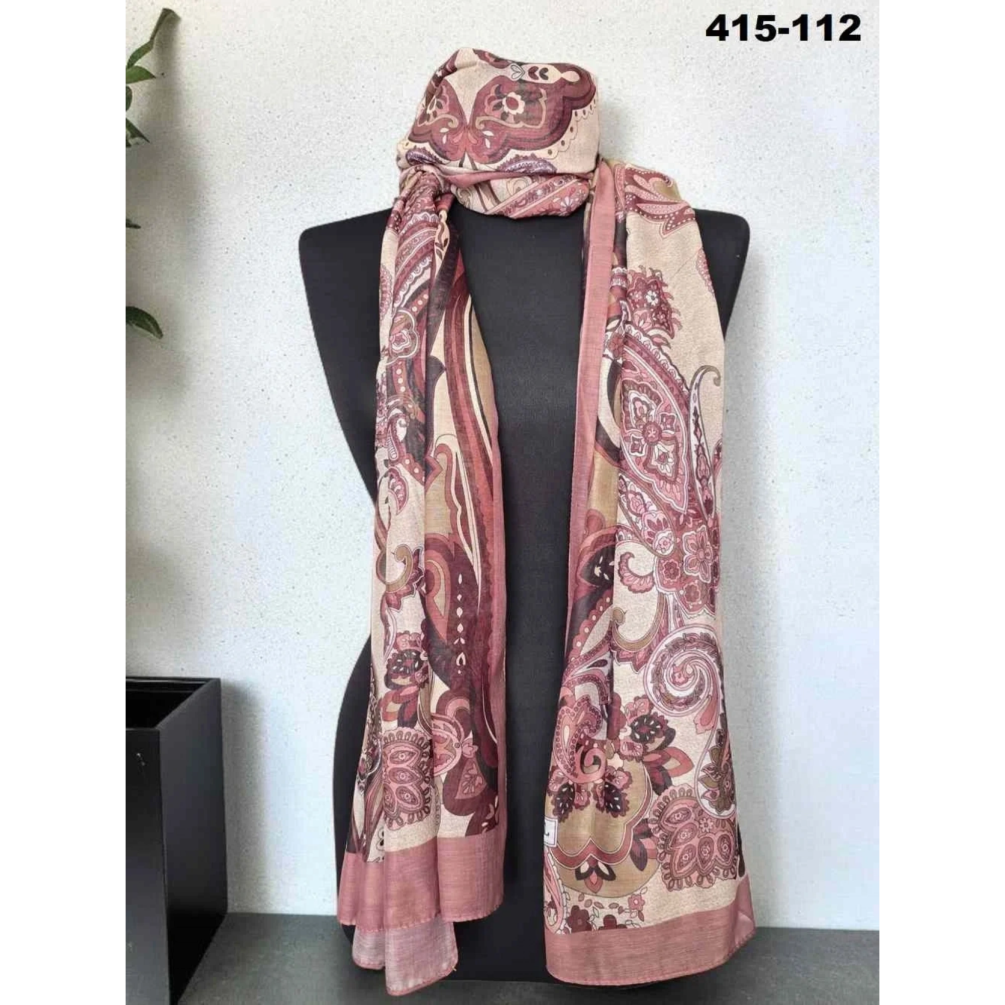 Eylül İpek Etnik Desen Soft Şal 415-112