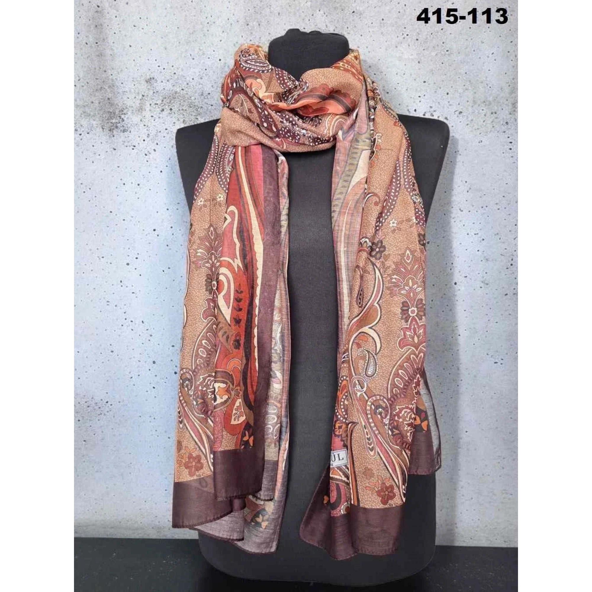 Eylül İpek Etnik Desen Soft Şal 415-113
