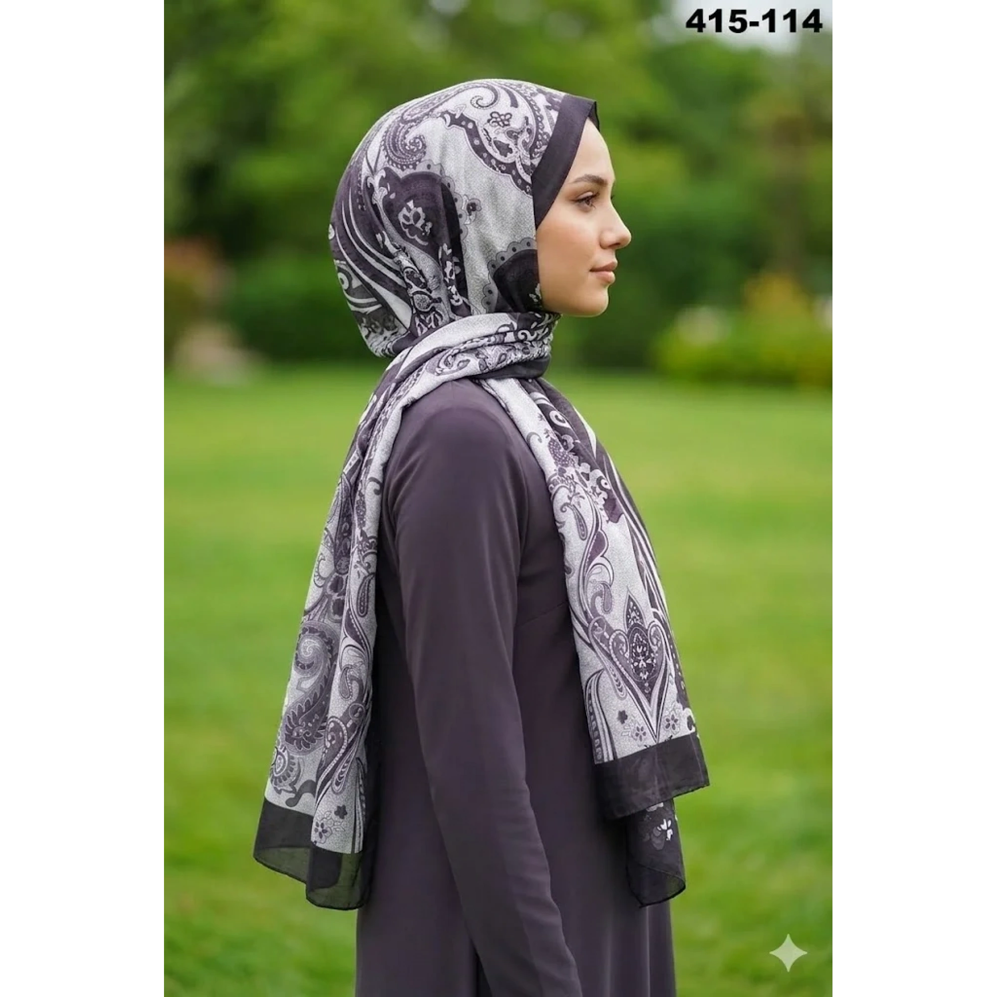 Eylül İpek Etnik Desen Soft Şal 415-114