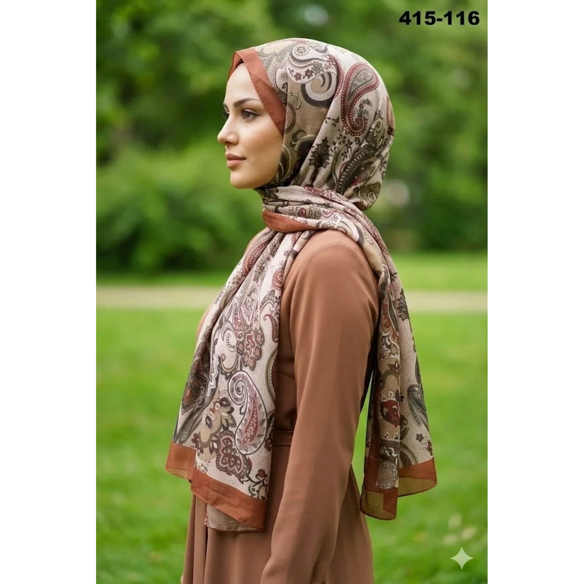 Eylül İpek Etnik Desen Soft Şal 415-116