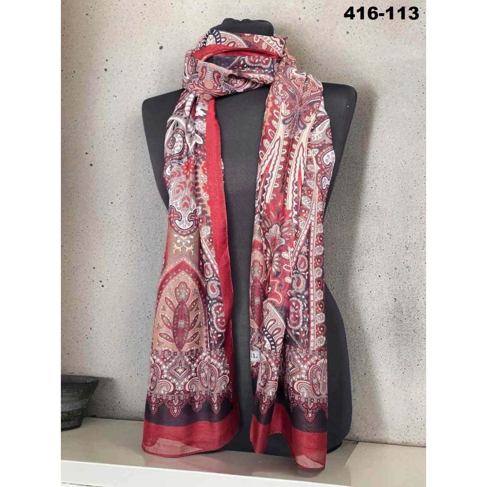 Eylül İpek Etnik Desen Soft Şal 416-113