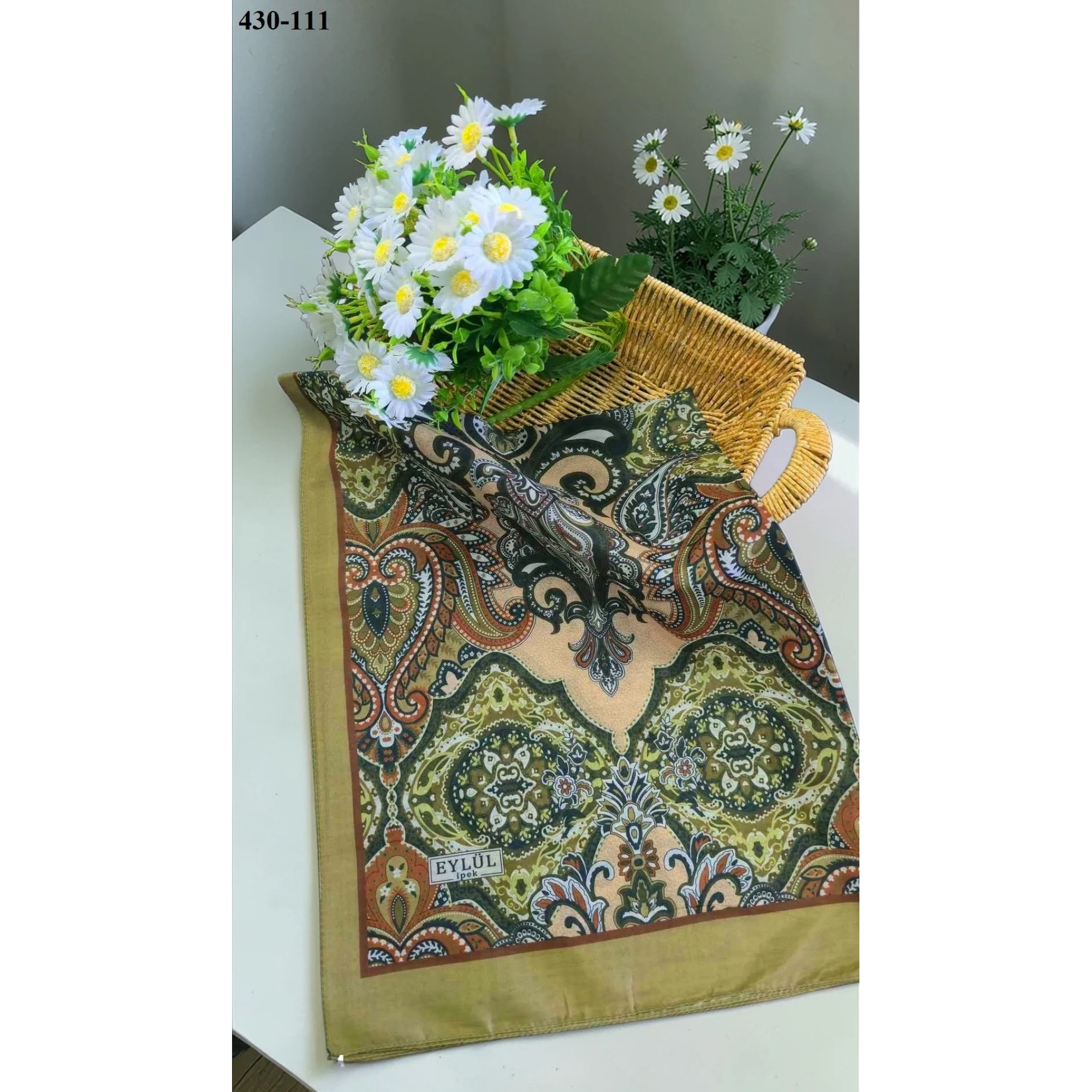 Eylül İpek Etnik Desen Soft Şal 430-111