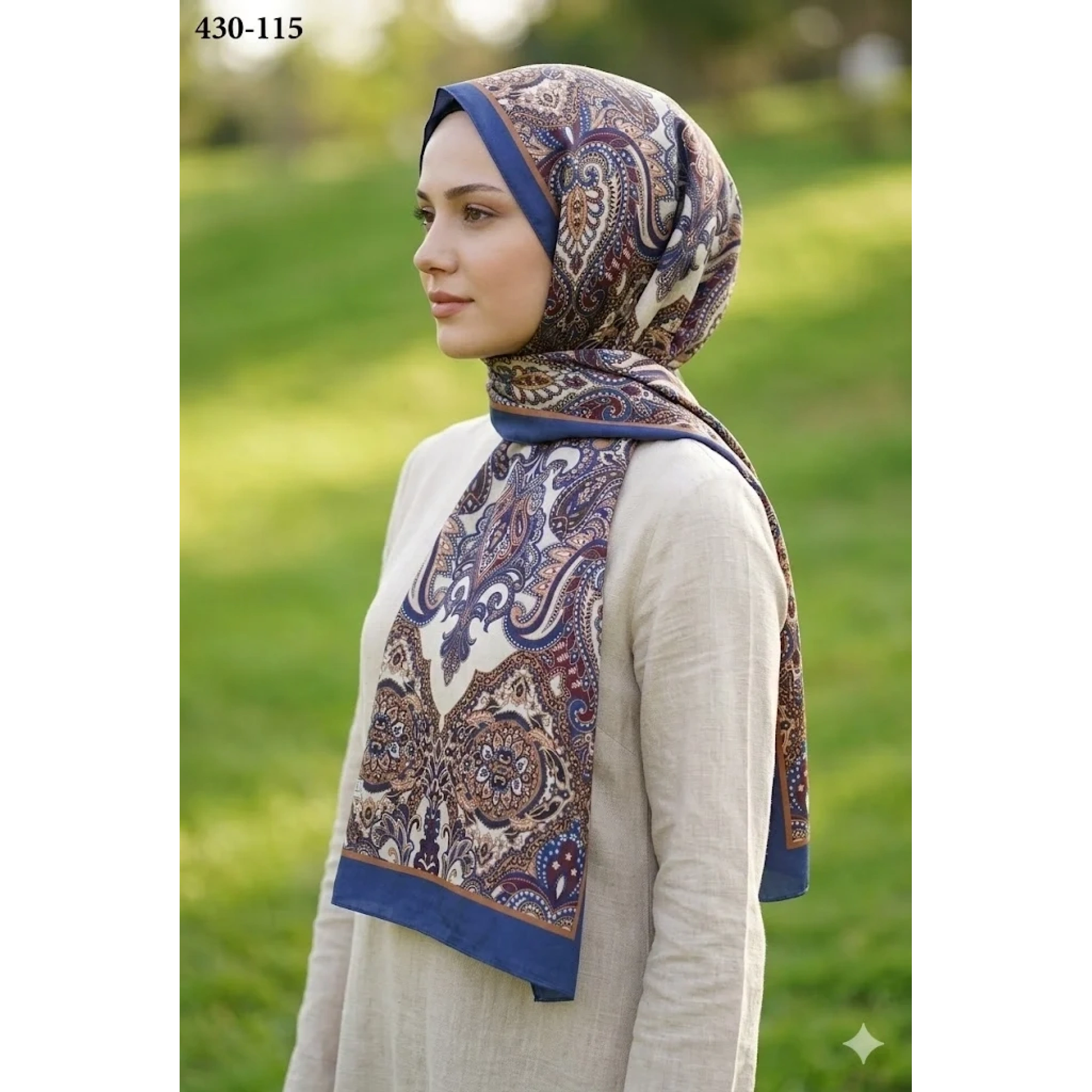 Eylül İpek Etnik Desen Soft Şal 430-115