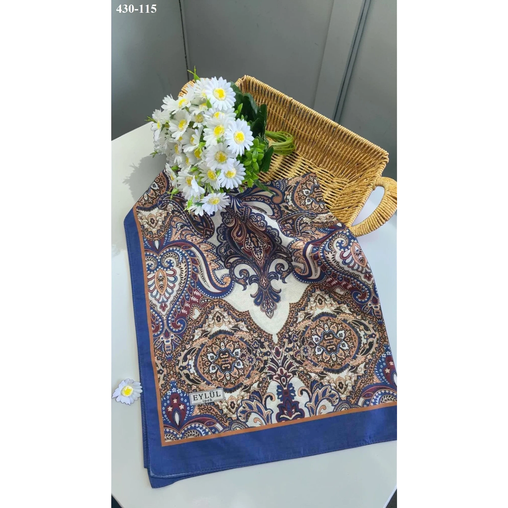 Eylül İpek Etnik Desen Soft Şal 430-115