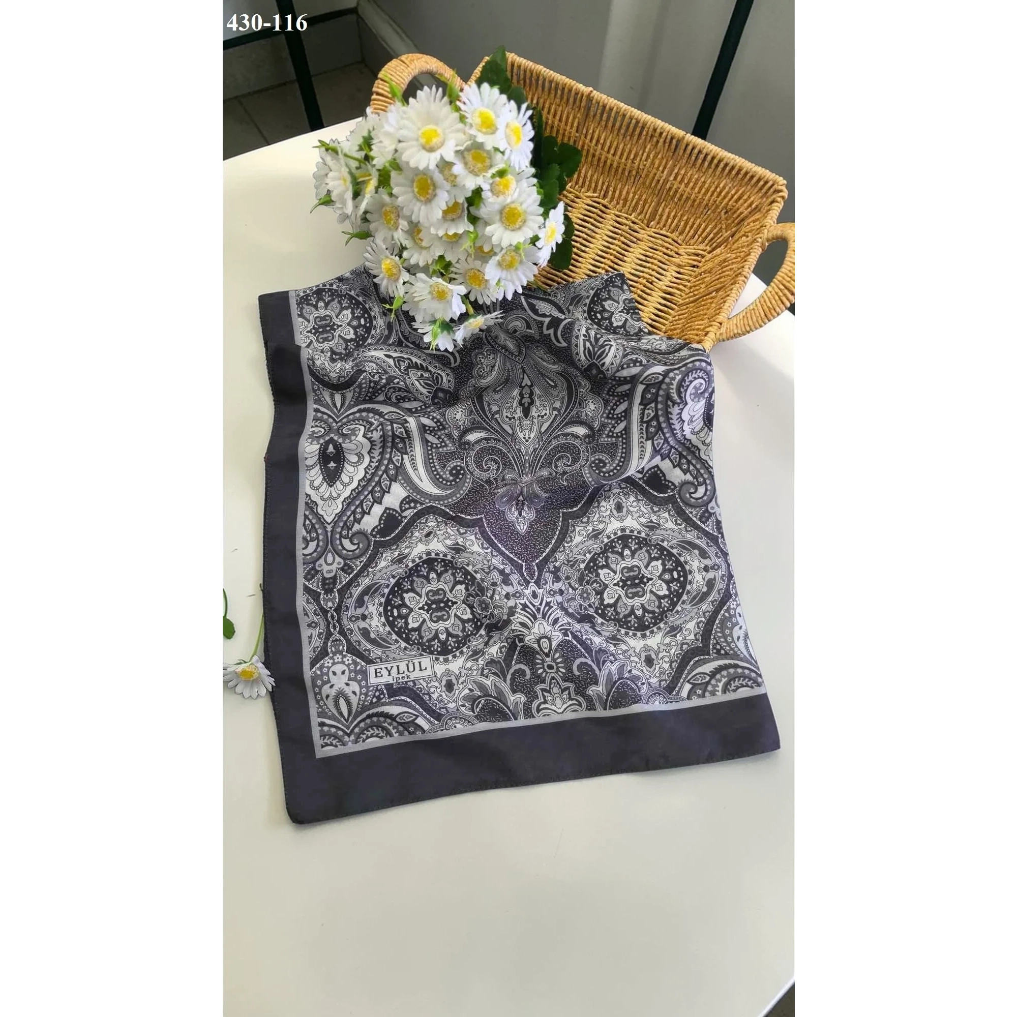 Eylül İpek Etnik Desen Soft Şal 430-116