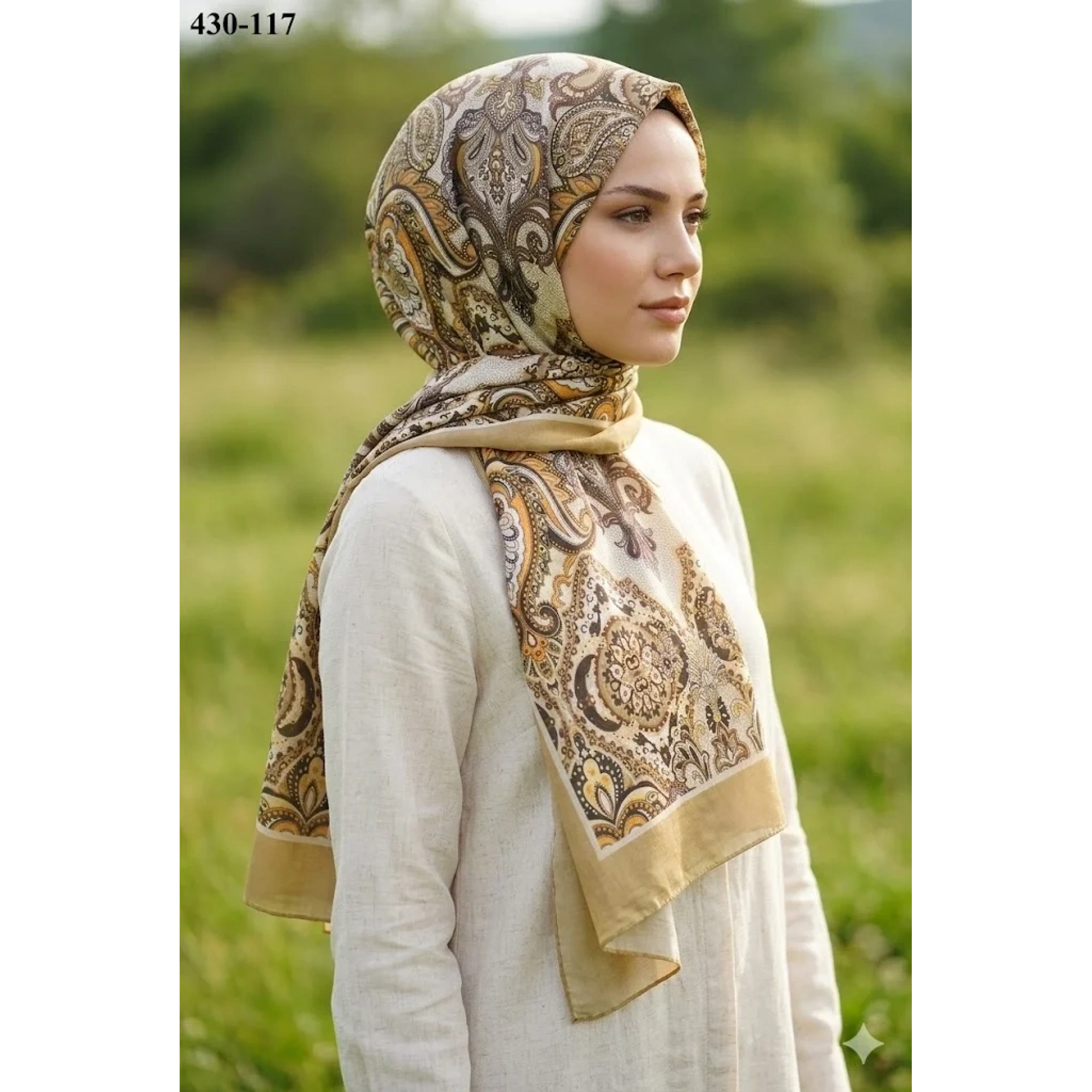 Eylül İpek Etnik Desen Soft Şal 430-117