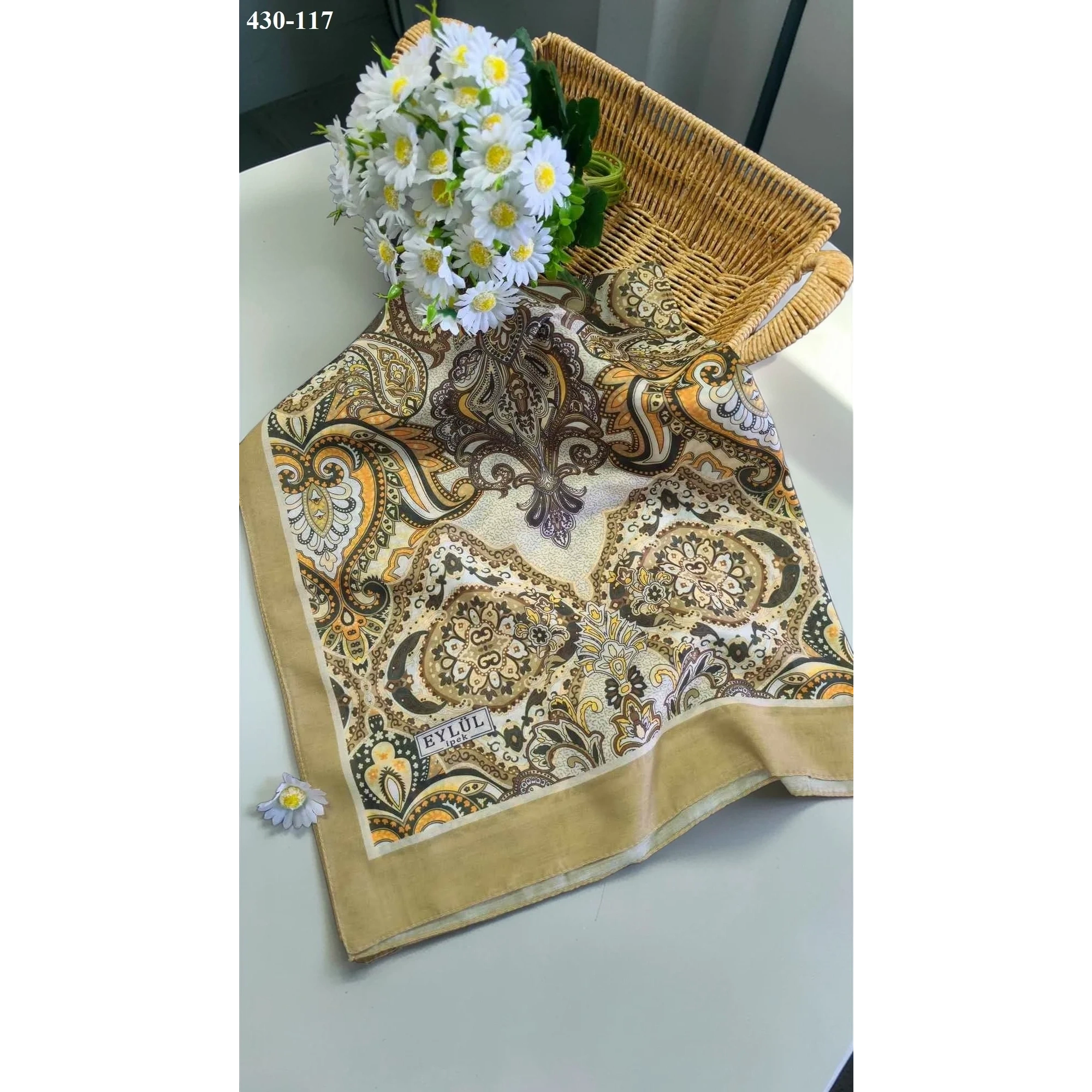 Eylül İpek Etnik Desen Soft Şal 430-117