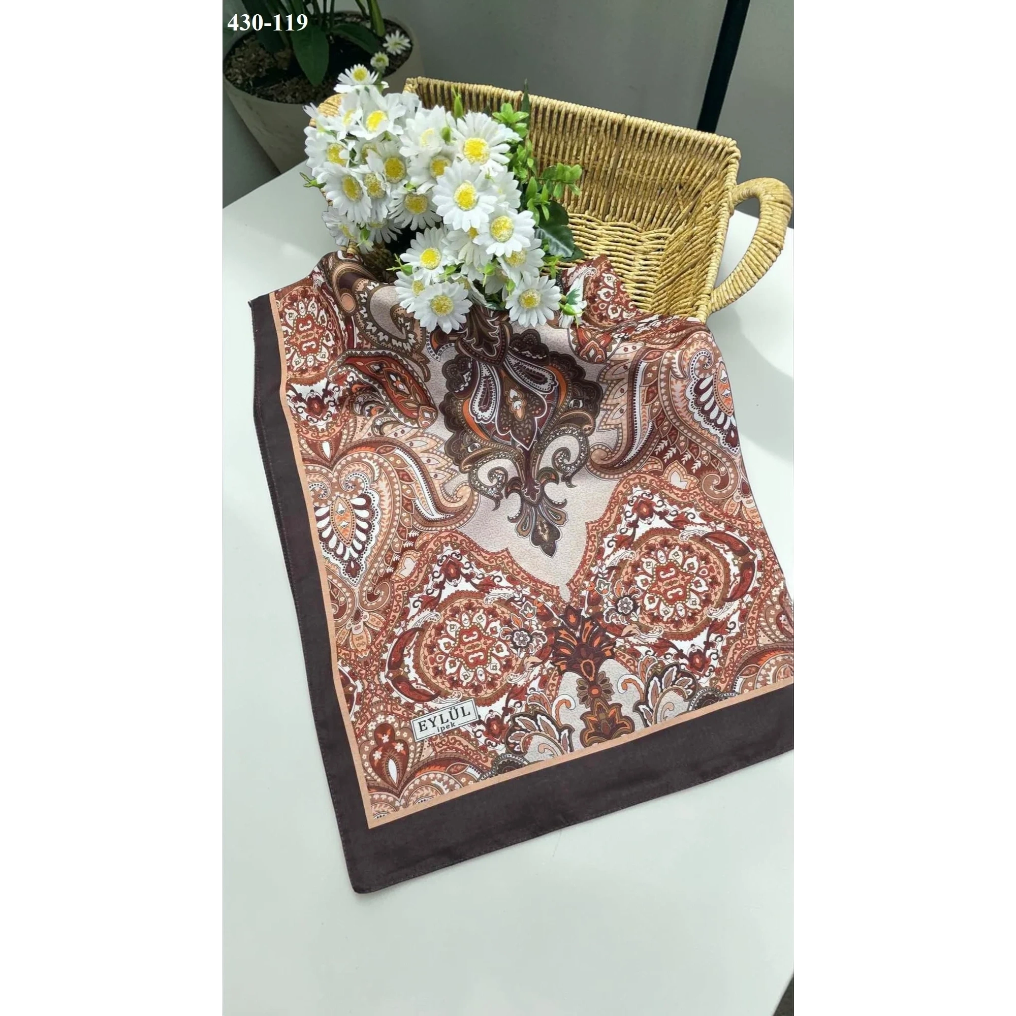 Eylül İpek Etnik Desen Soft Şal 430-119