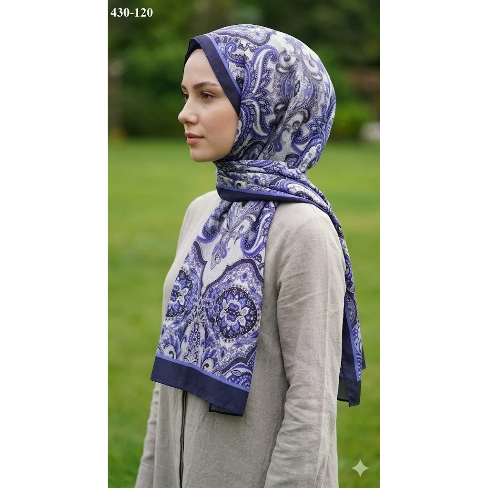 Eylül İpek Etnik Desen Soft Şal 430-120