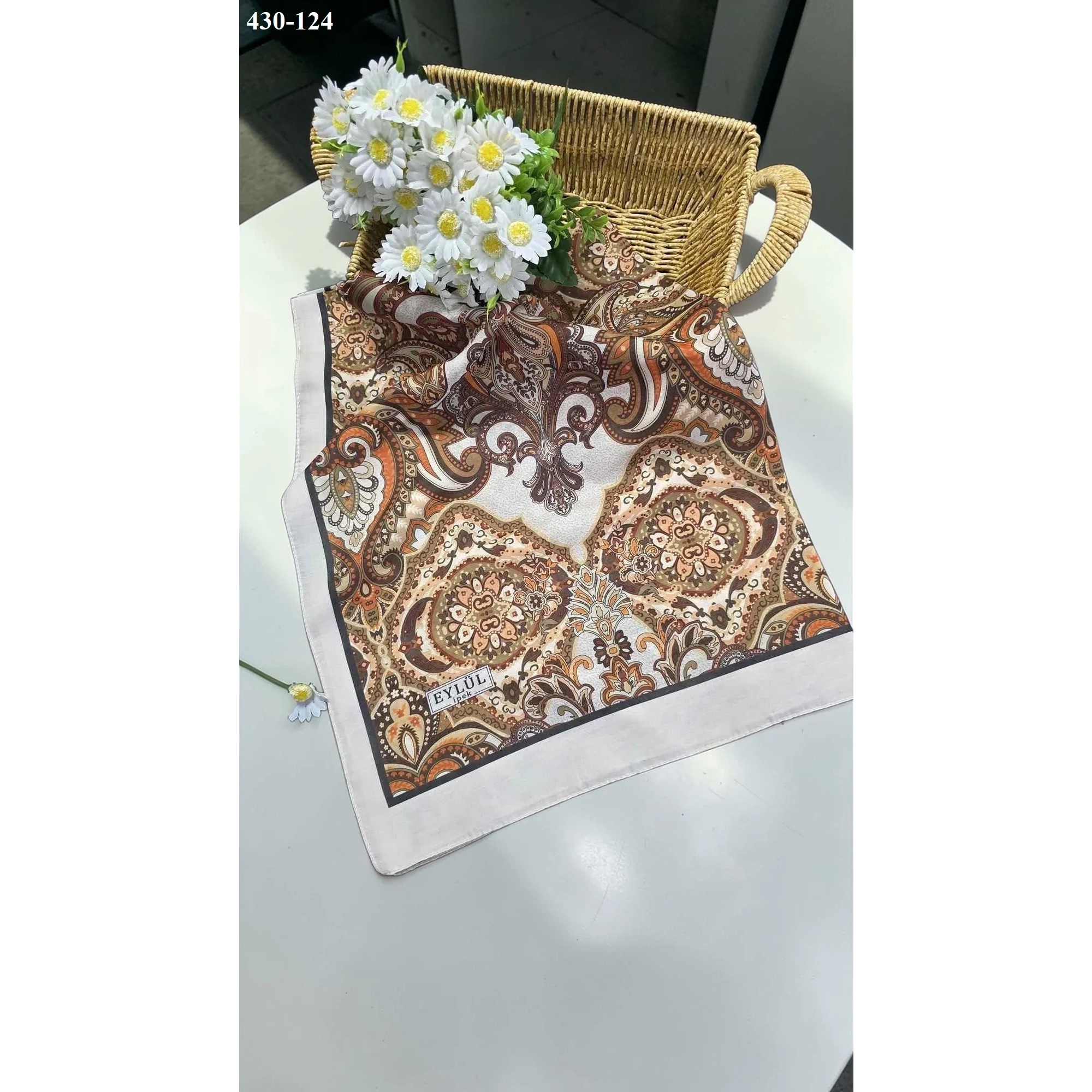 Eylül İpek Etnik Desen Soft Şal 430-124