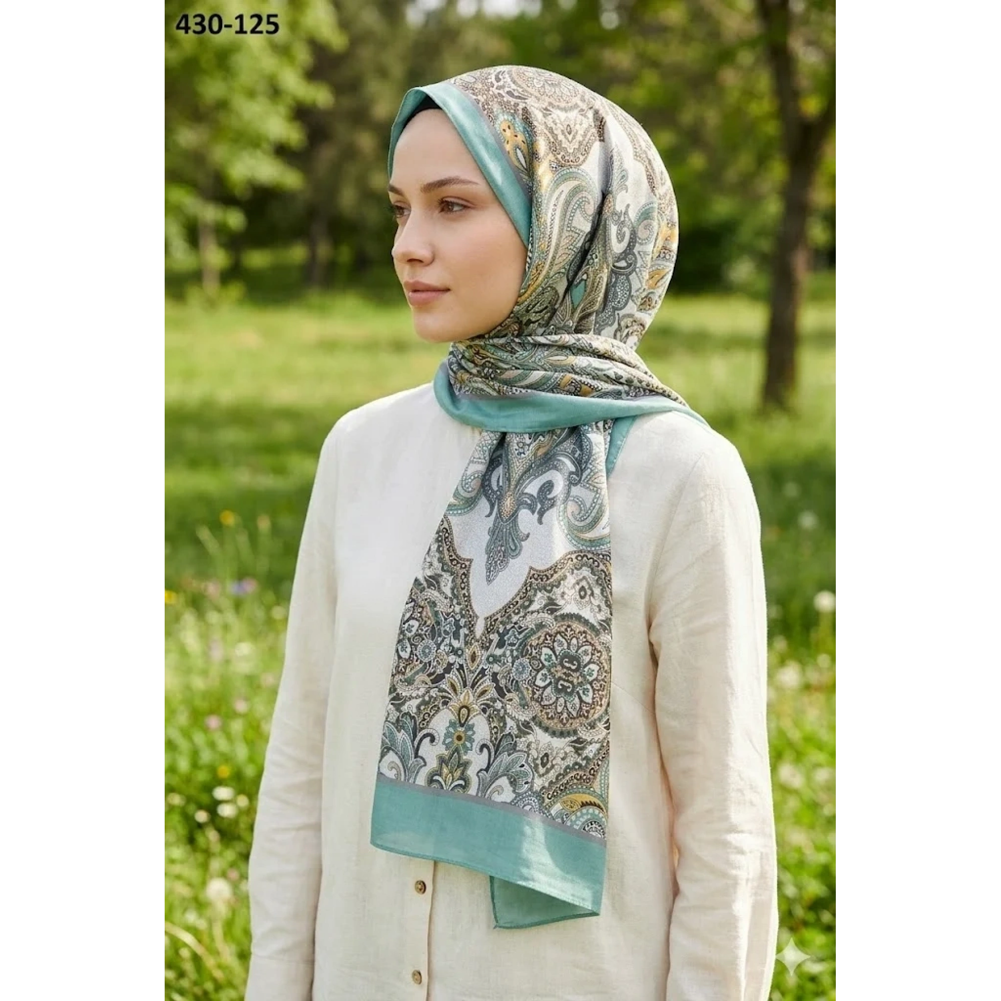 Eylül İpek Etnik Desen Soft Şal 430-125