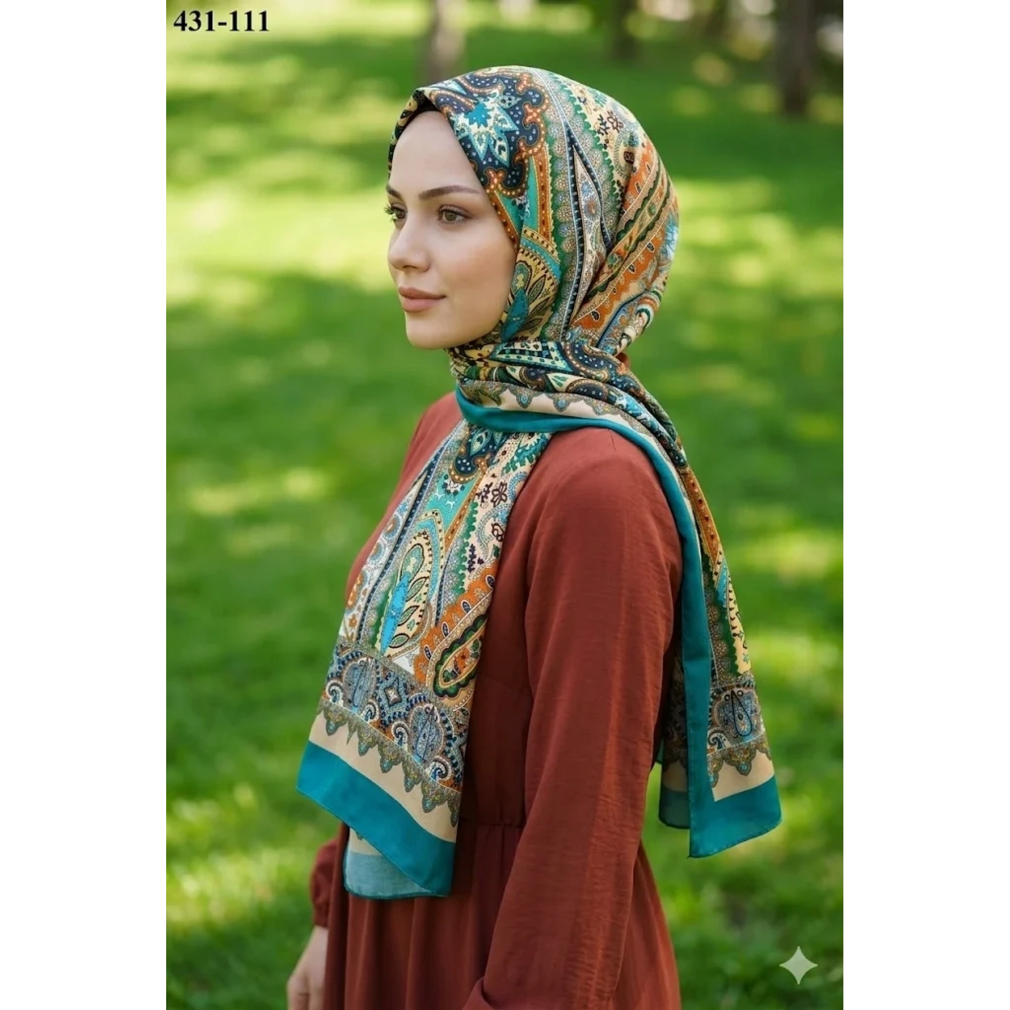 Eylül İpek Etnik Desen Soft Şal 431-111