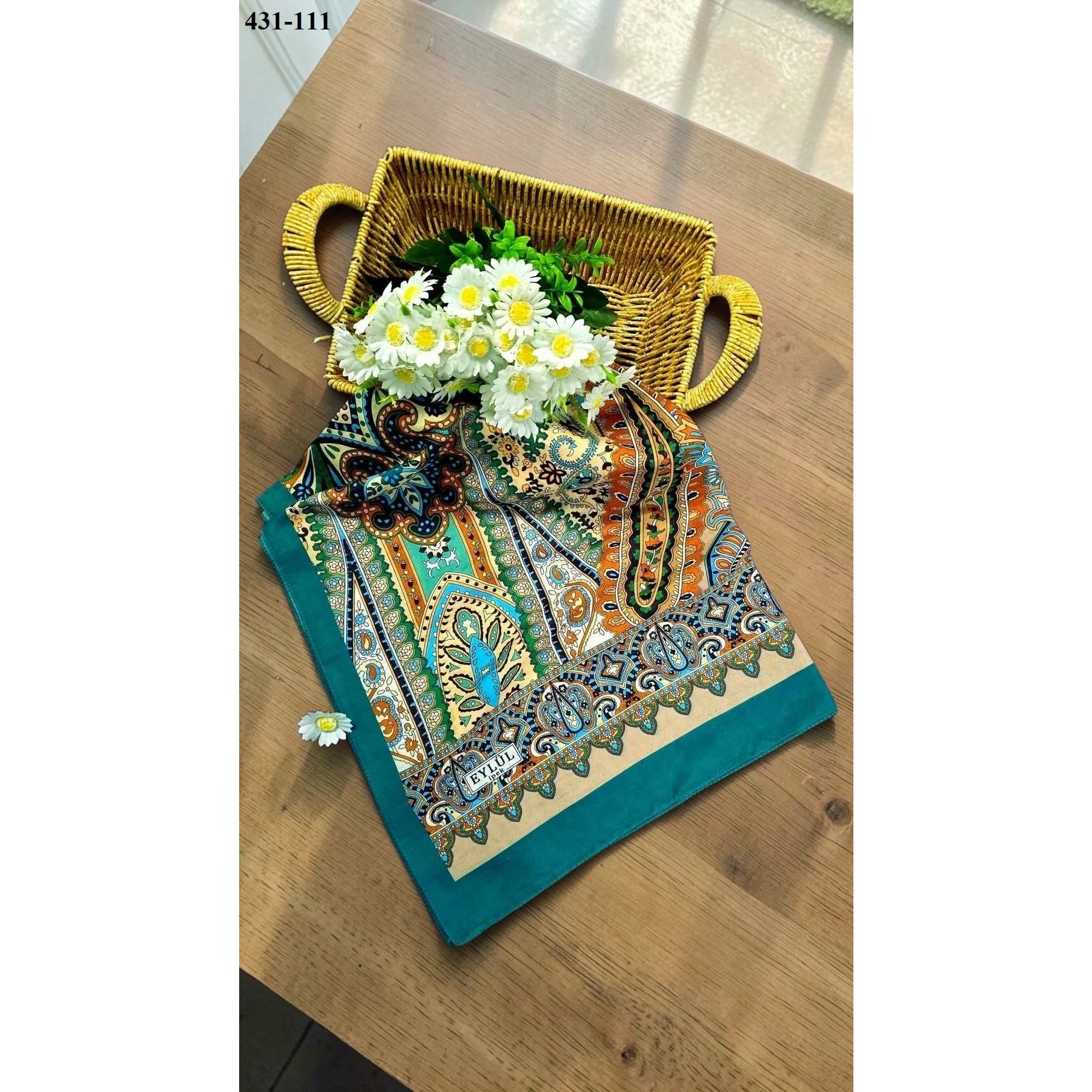 Eylül İpek Etnik Desen Soft Şal 431-111