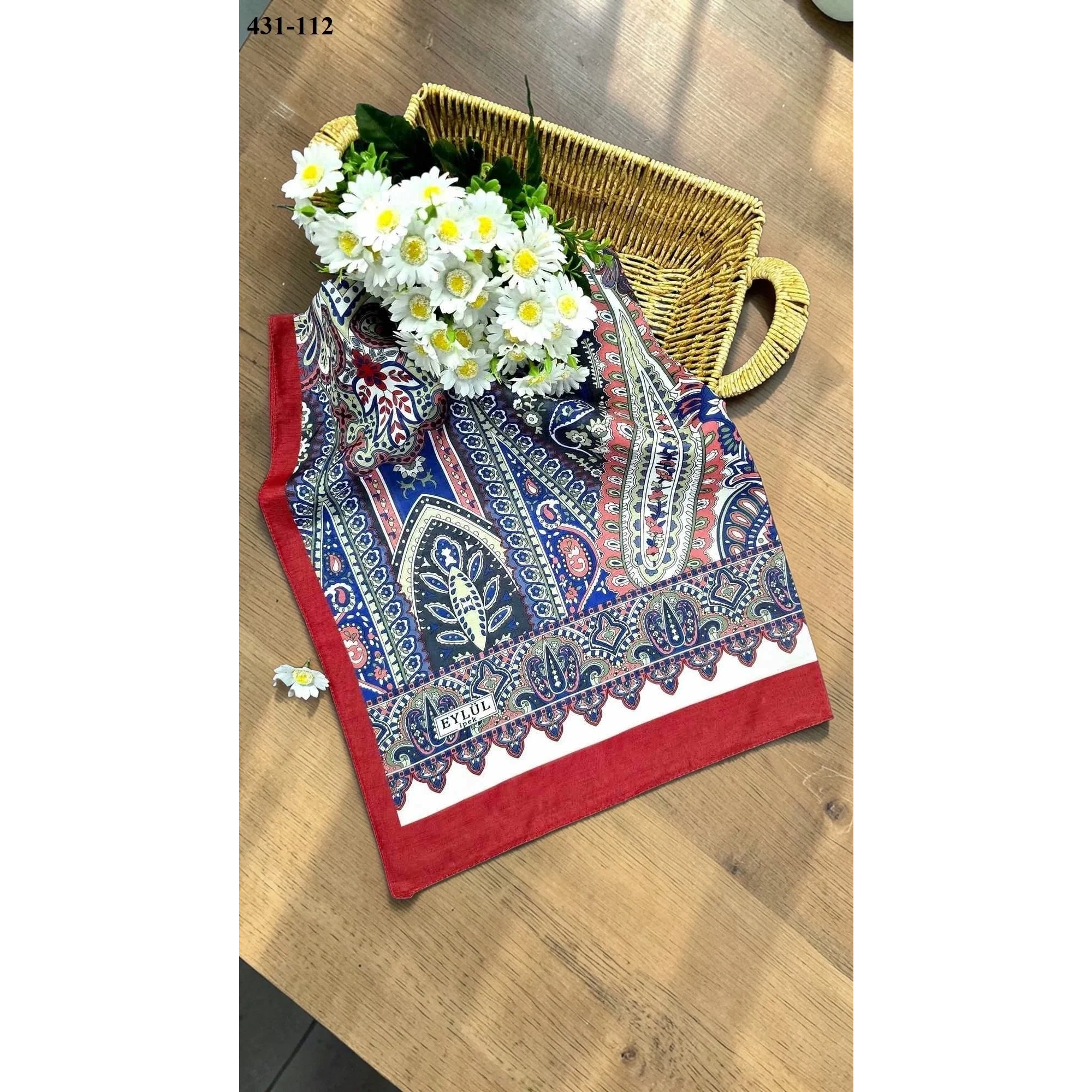 Eylül İpek Etnik Desen Soft Şal 431-112