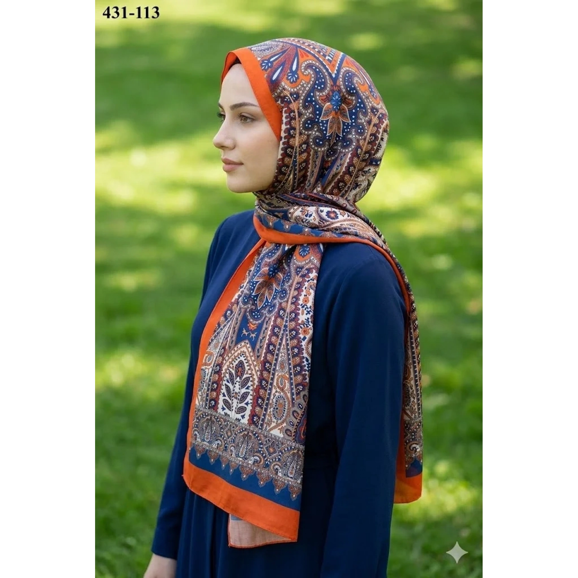 Eylül İpek Etnik Desen Soft Şal 431-113