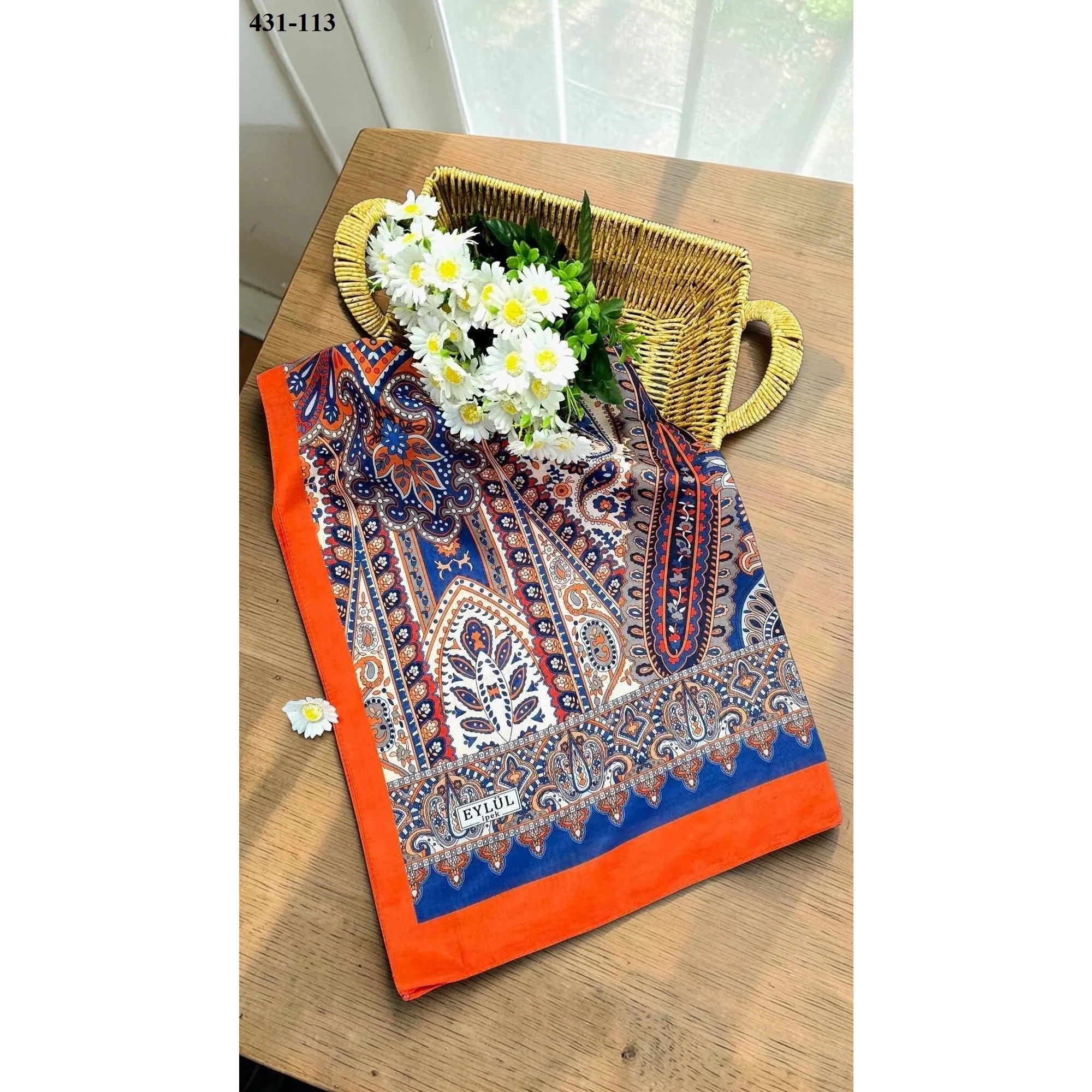 Eylül İpek Etnik Desen Soft Şal 431-113