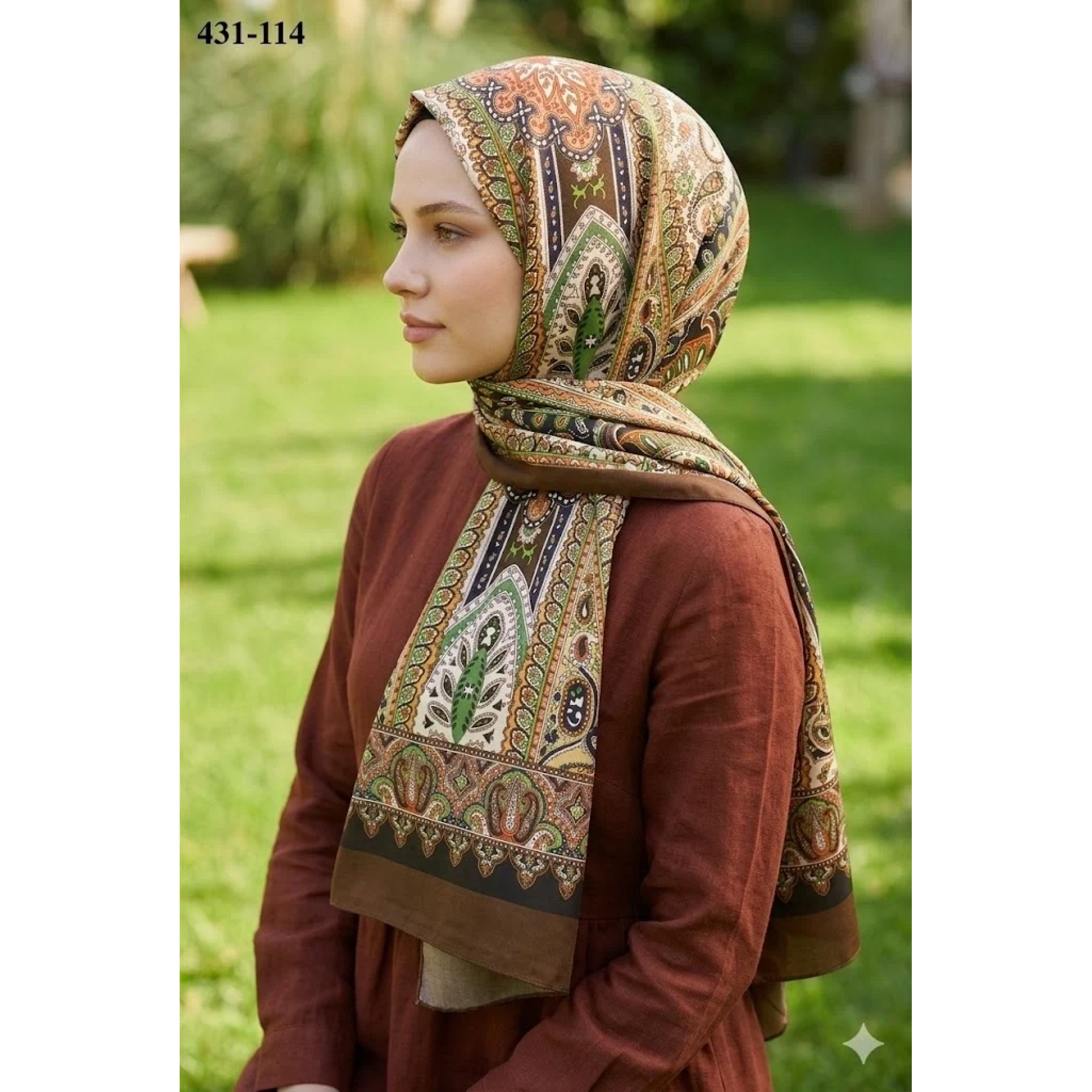 Eylül İpek Etnik Desen Soft Şal 431-114