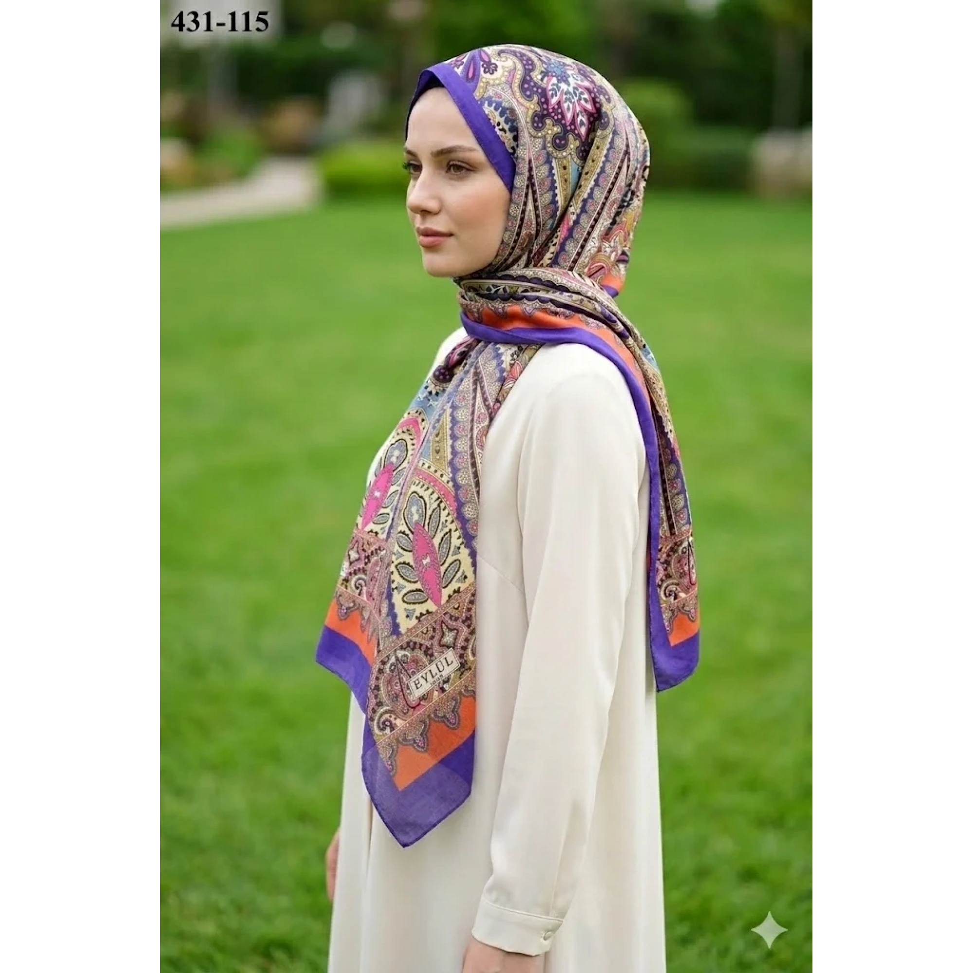Eylül İpek Etnik Desen Soft Şal 431-115