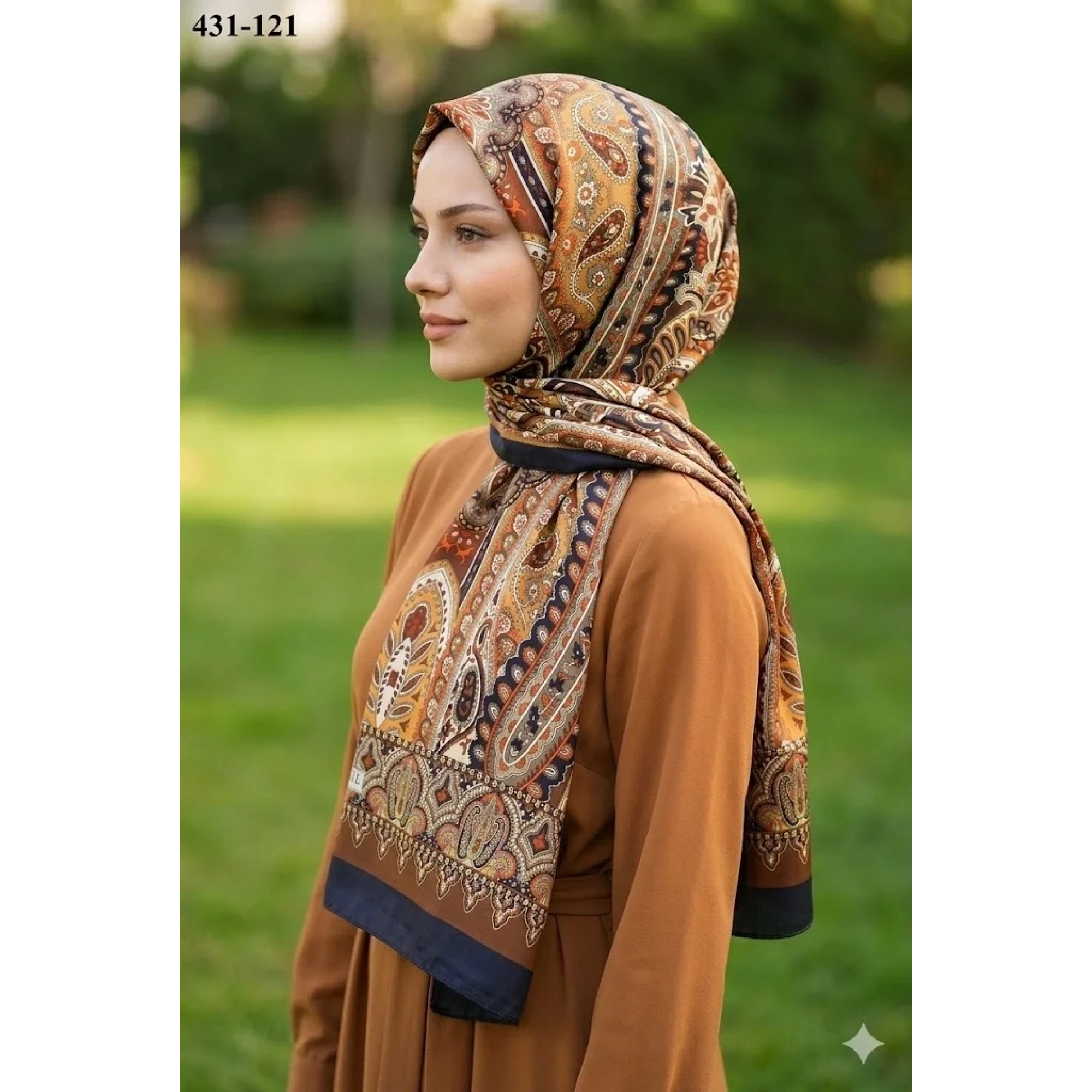 Eylül İpek Etnik Desen Soft Şal 431-121