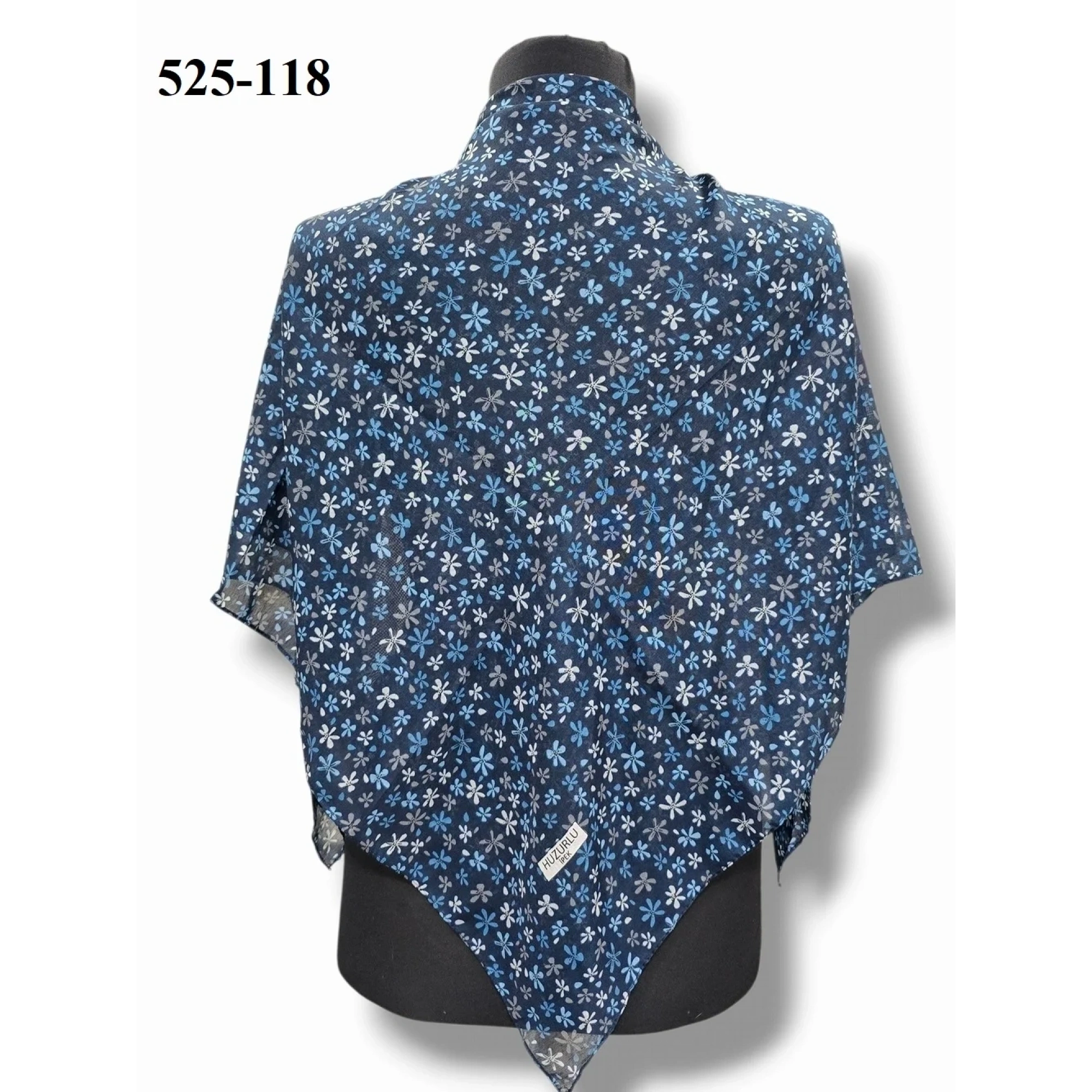 Huzurlu İpek Polyester Dikişli Yazma 525-118