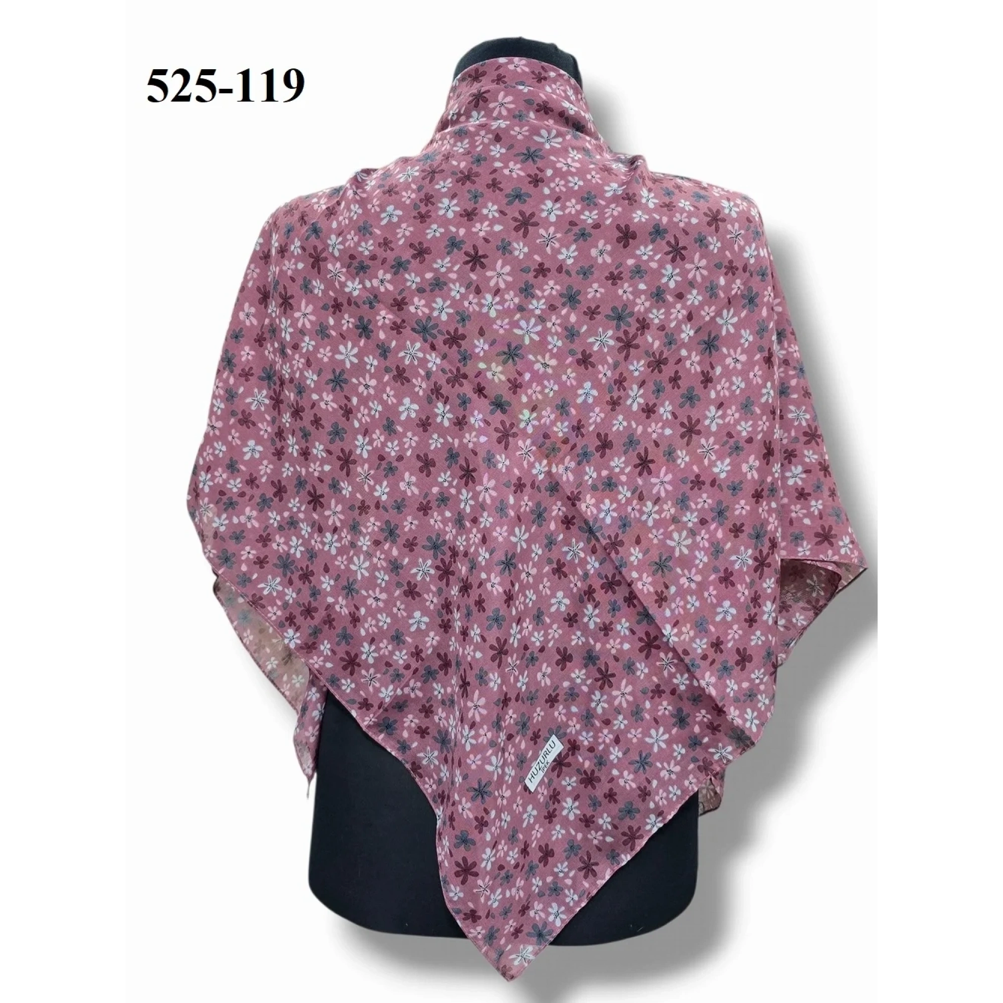 Huzurlu İpek Polyester Dikişli Yazma 525-119