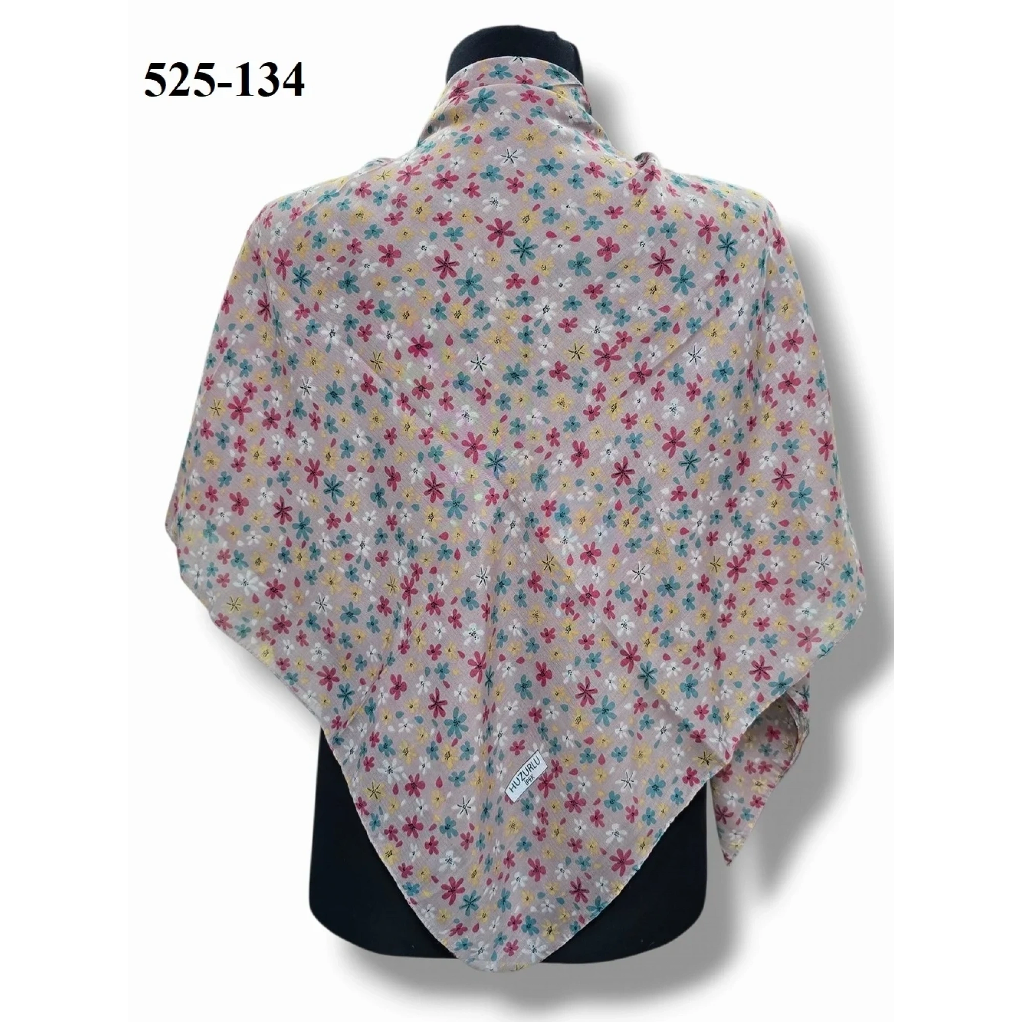 Huzurlu İpek Polyester Dikişli Yazma 525-134