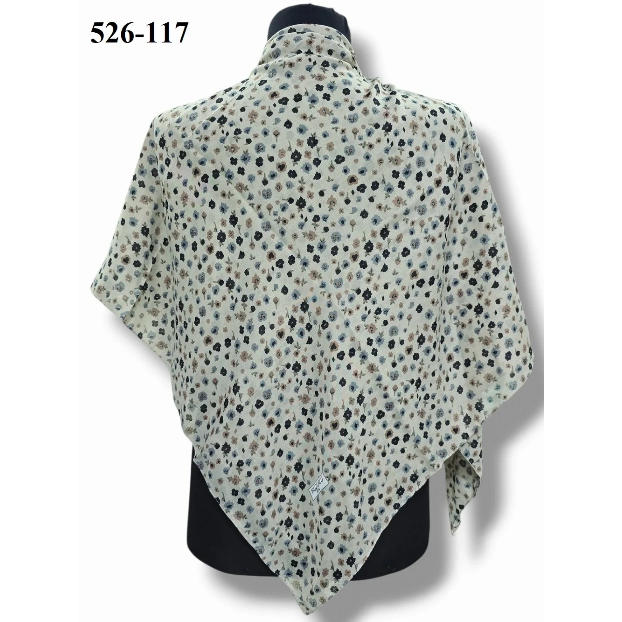 Huzurlu İpek Polyester Dikişli Yazma 526-117