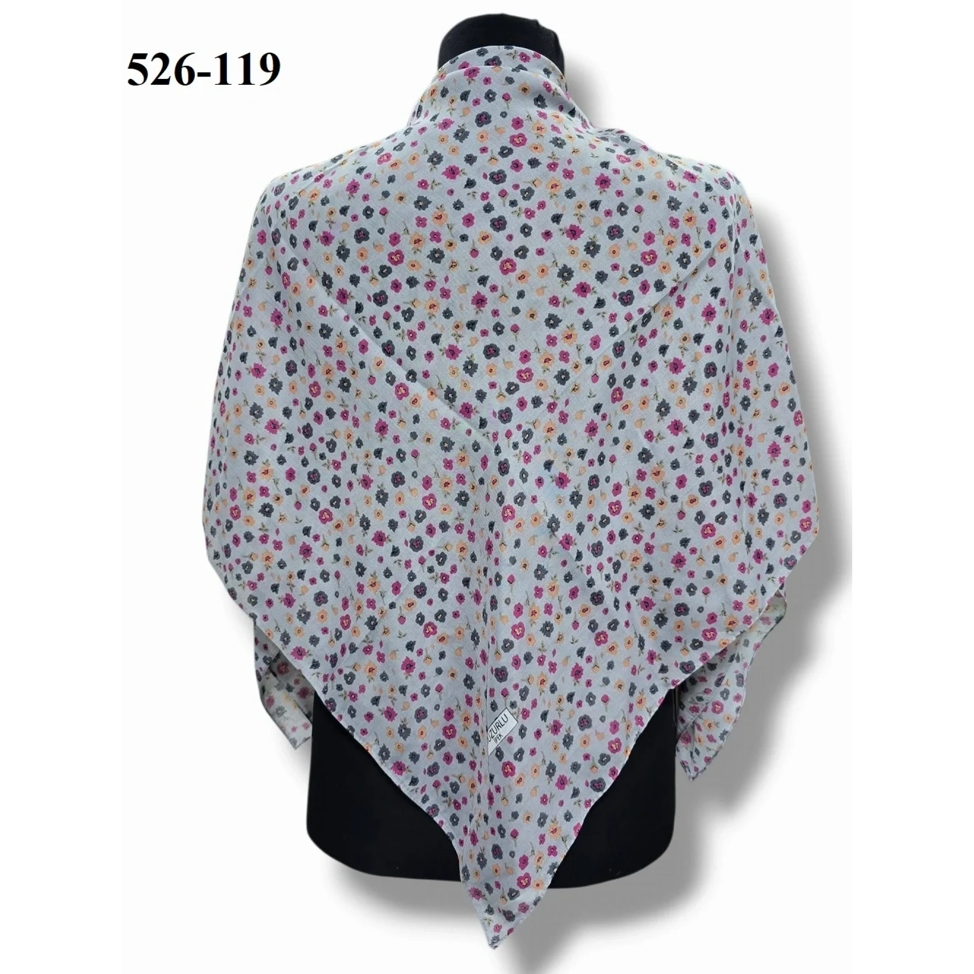 Huzurlu İpek Polyester Dikişli Yazma 526-119