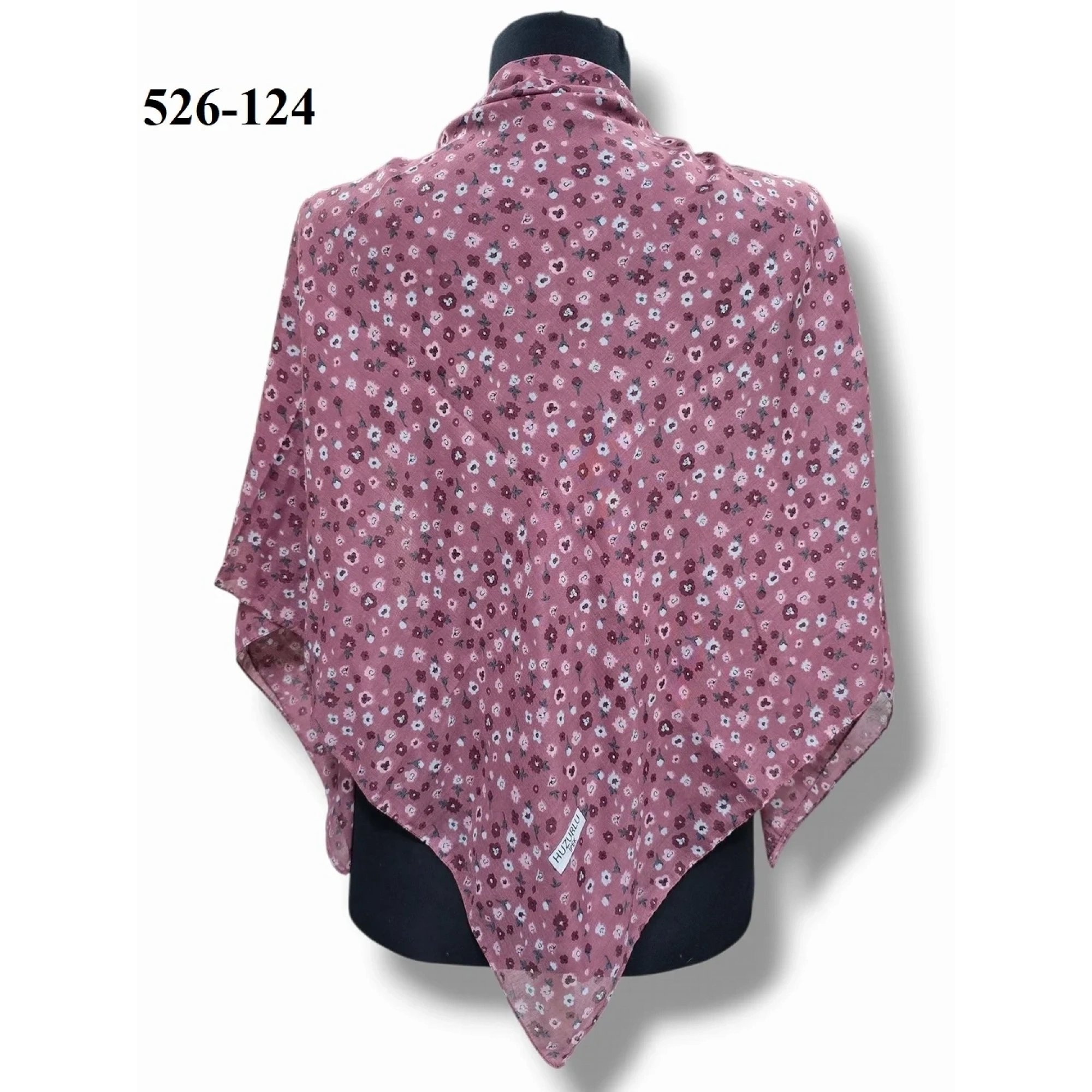Huzurlu İpek Polyester Dikişli Yazma 526-124