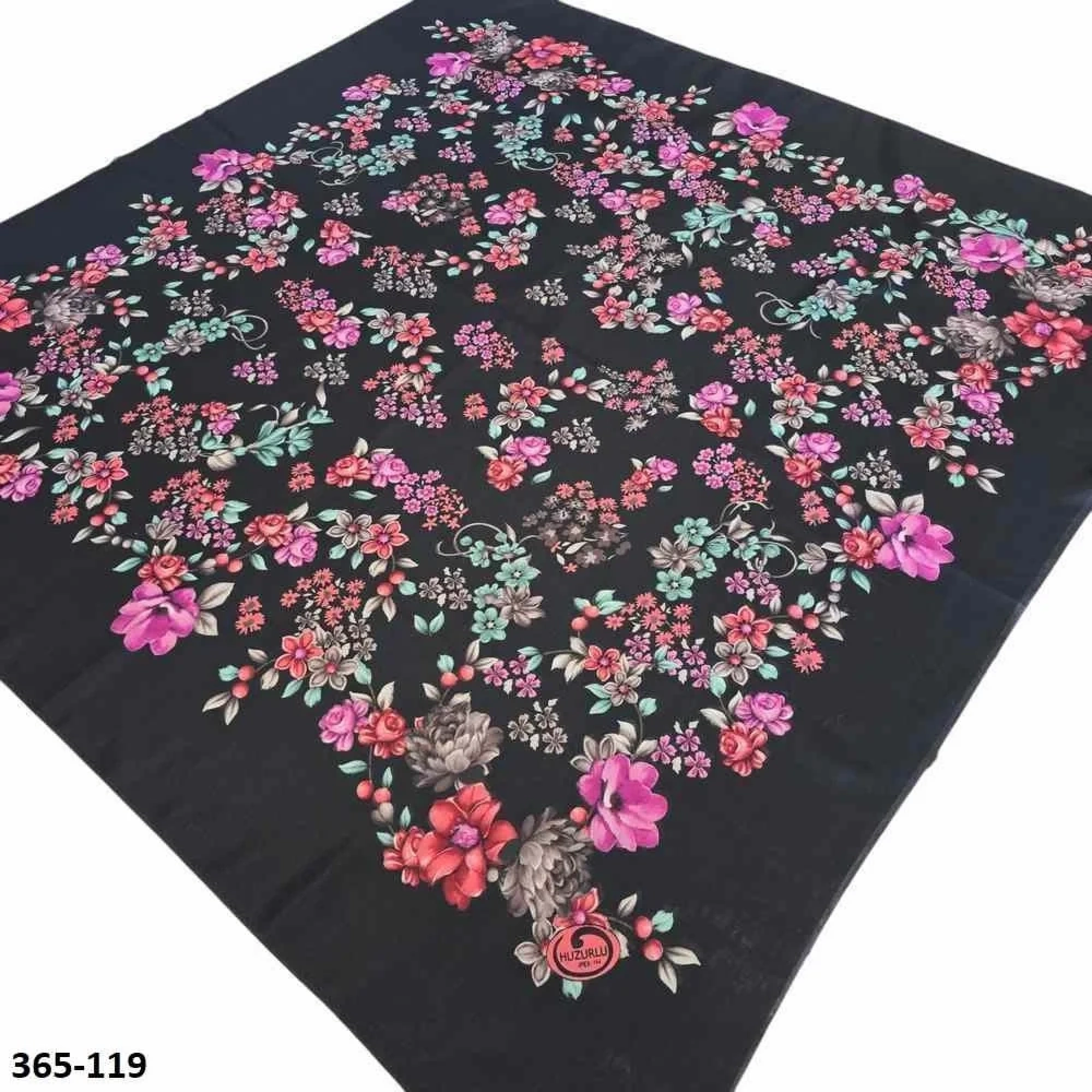 Huzurlu İpek Polyester Oyalık Yazma 365-119