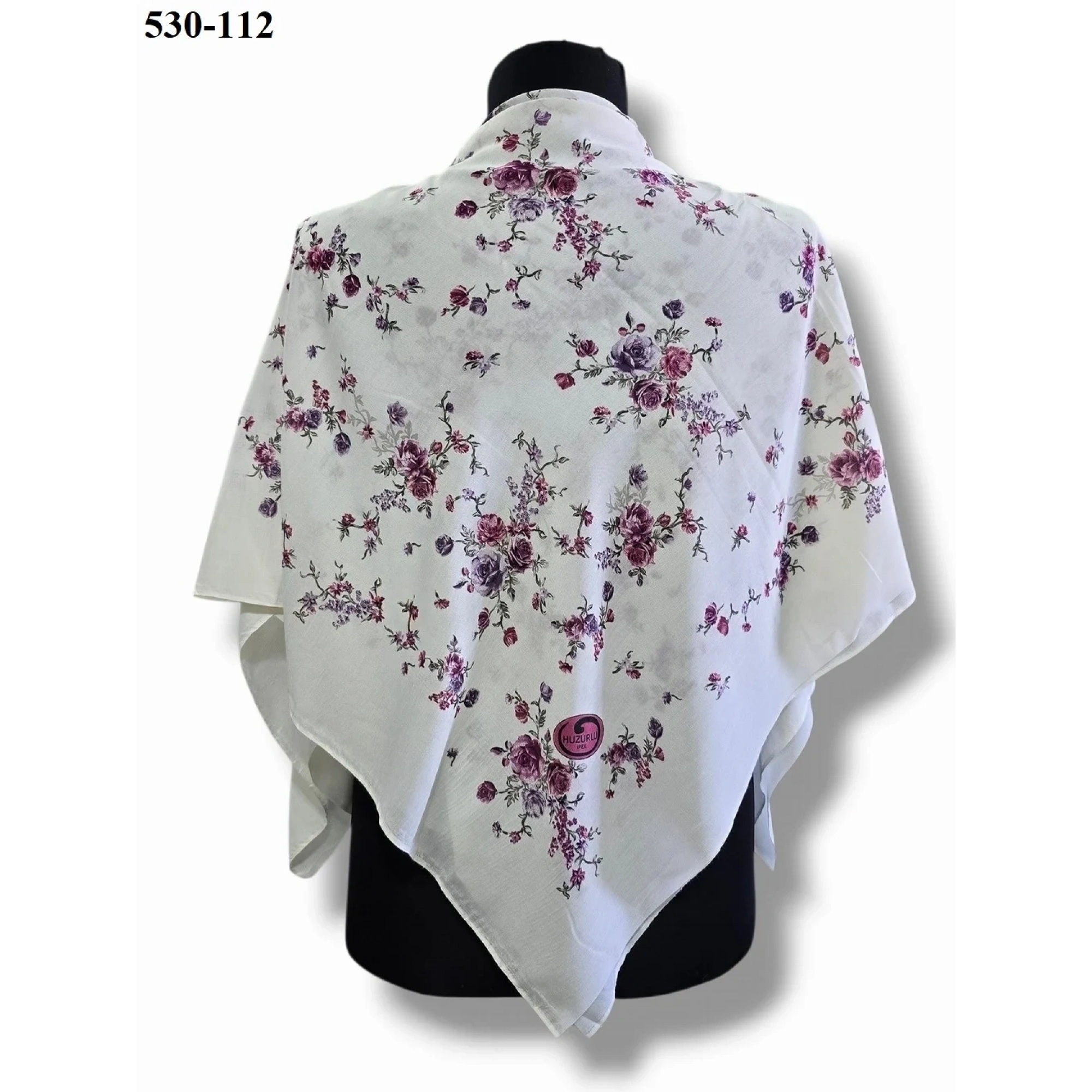 Huzurlu İpek Polyester Oyalık Yazma 530-112