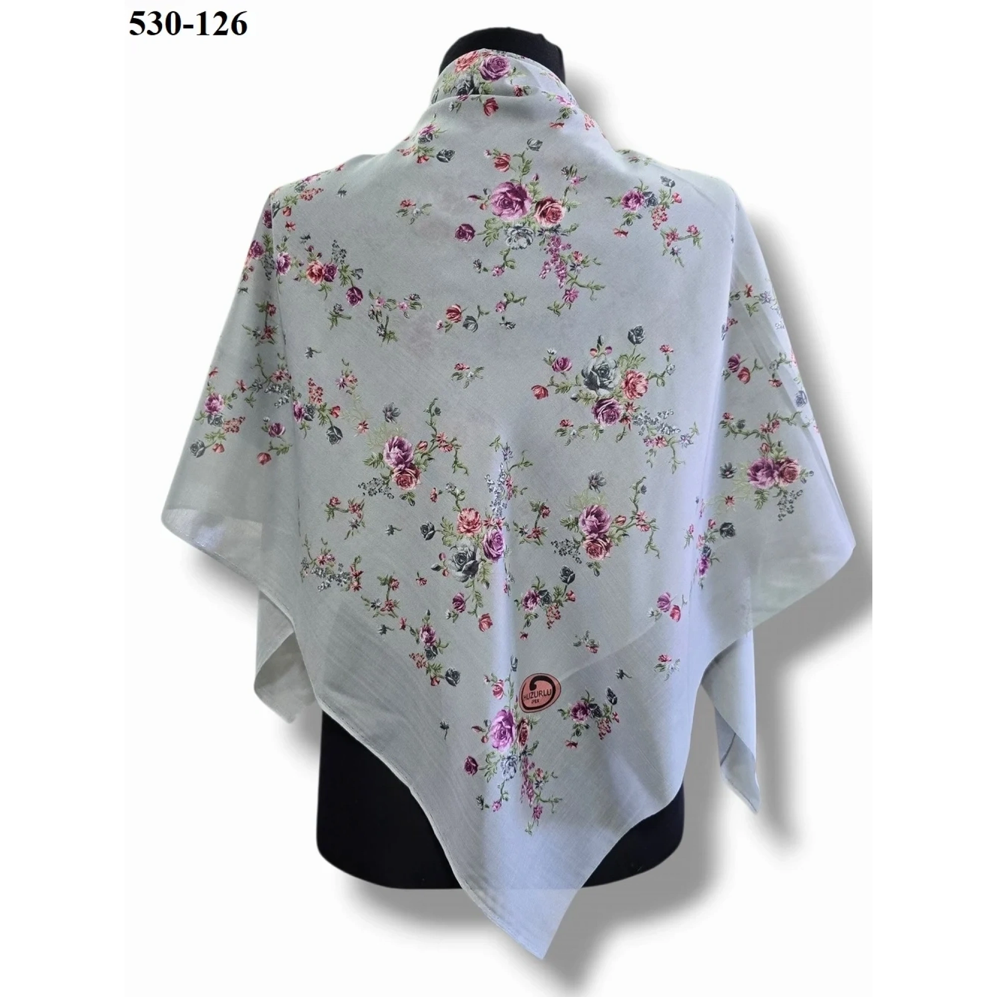 Huzurlu İpek Polyester Oyalık Yazma 530-126