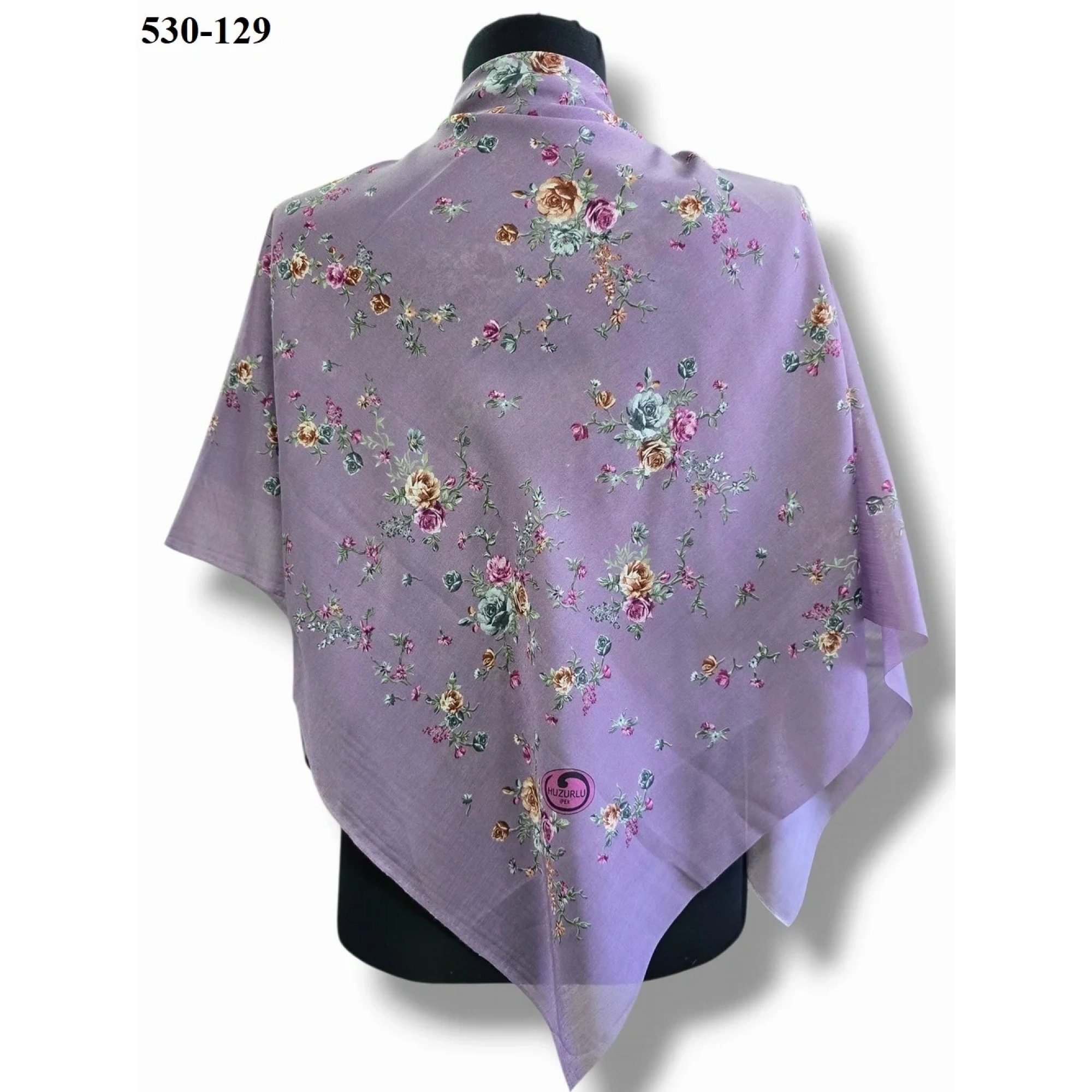 Huzurlu İpek Polyester Oyalık Yazma 530-129