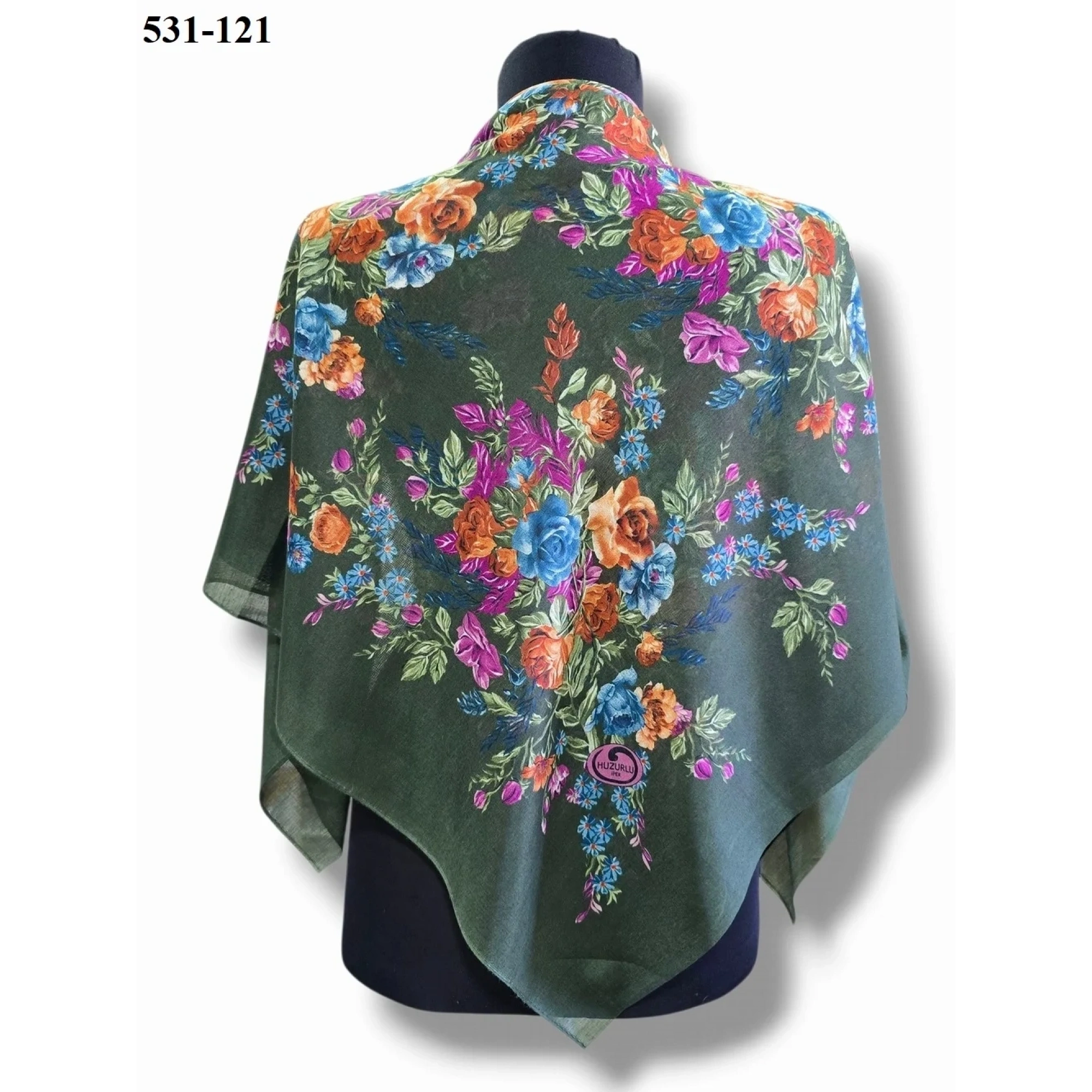 Huzurlu İpek Polyester Oyalık Yazma 531-121