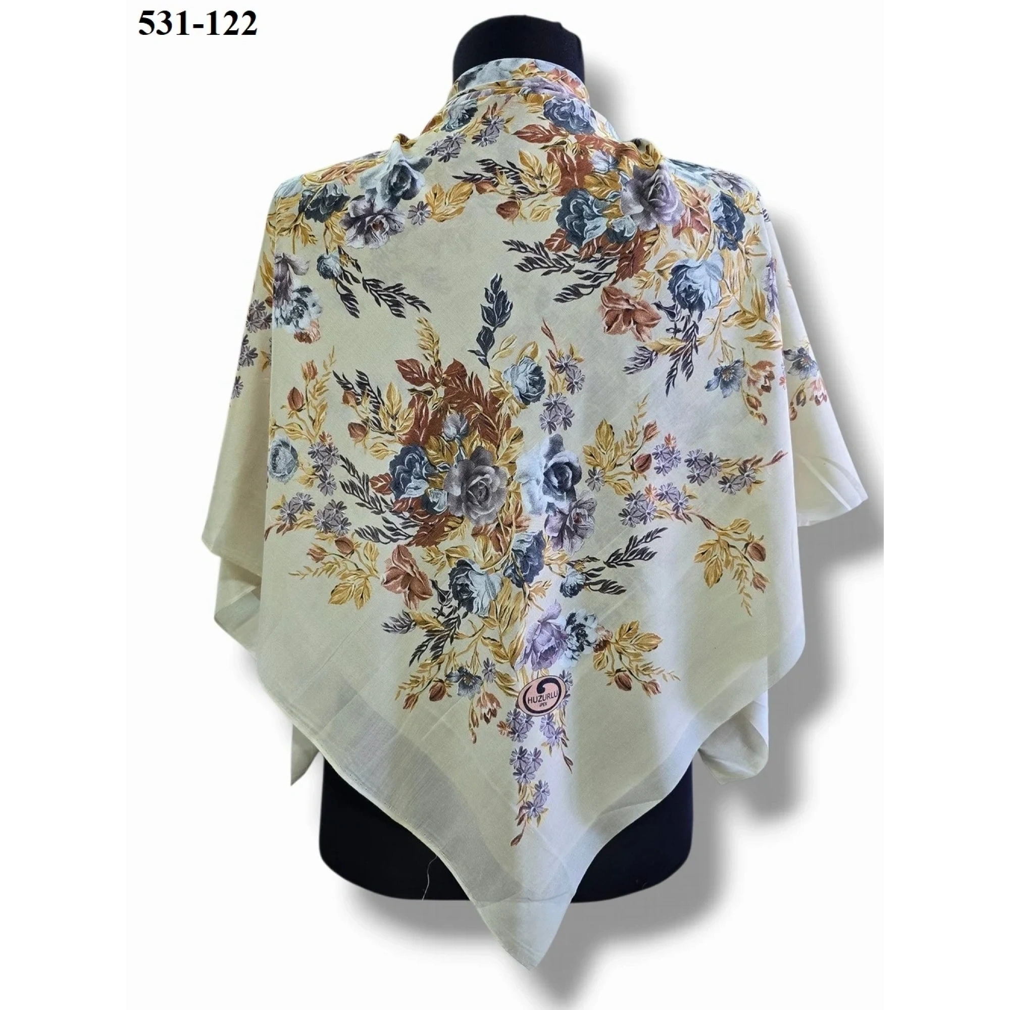 Huzurlu İpek Polyester Oyalık Yazma 531-122