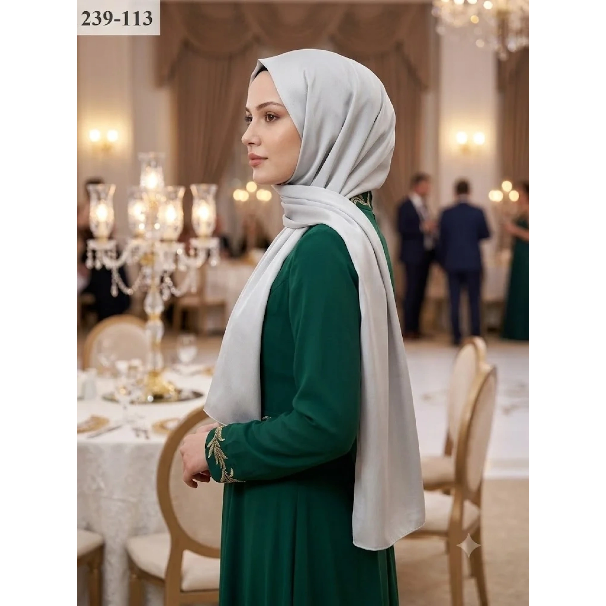 JanJan Abiye Şal (Kırık Beyaz) 239-113