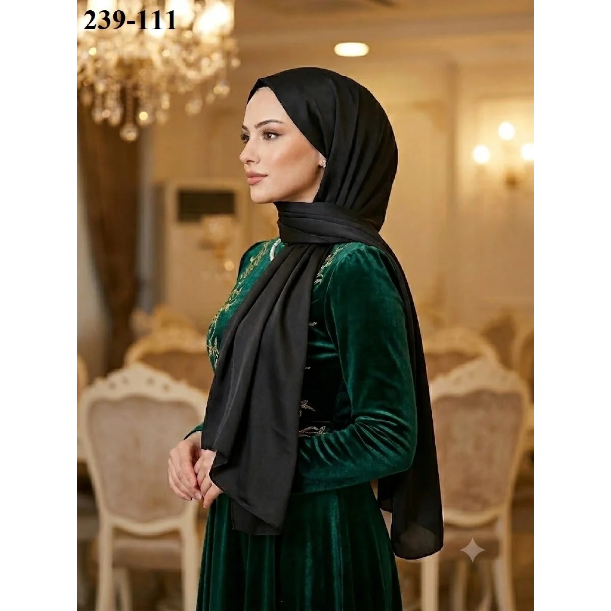 JanJan Abiye Şal (Siyah) 239-111