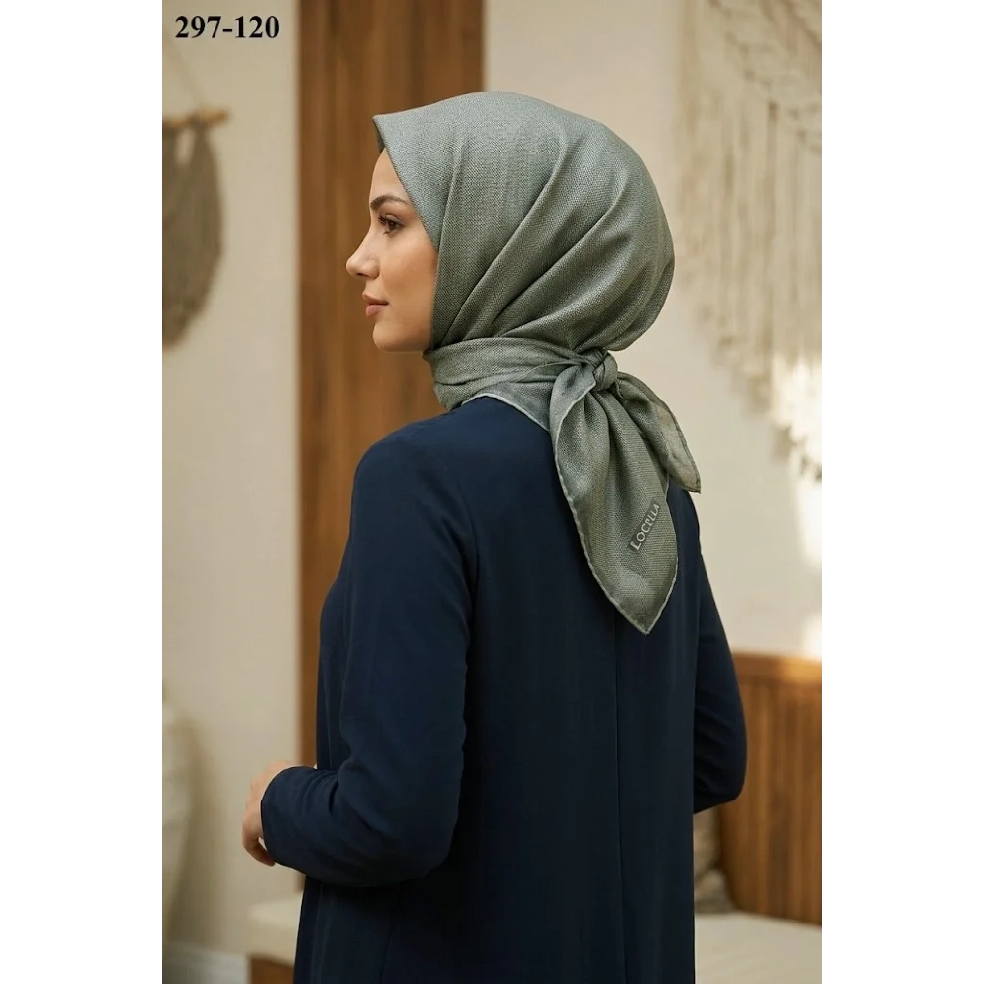 Locella Soft Pamuk Eşarp (Haki) 297-120