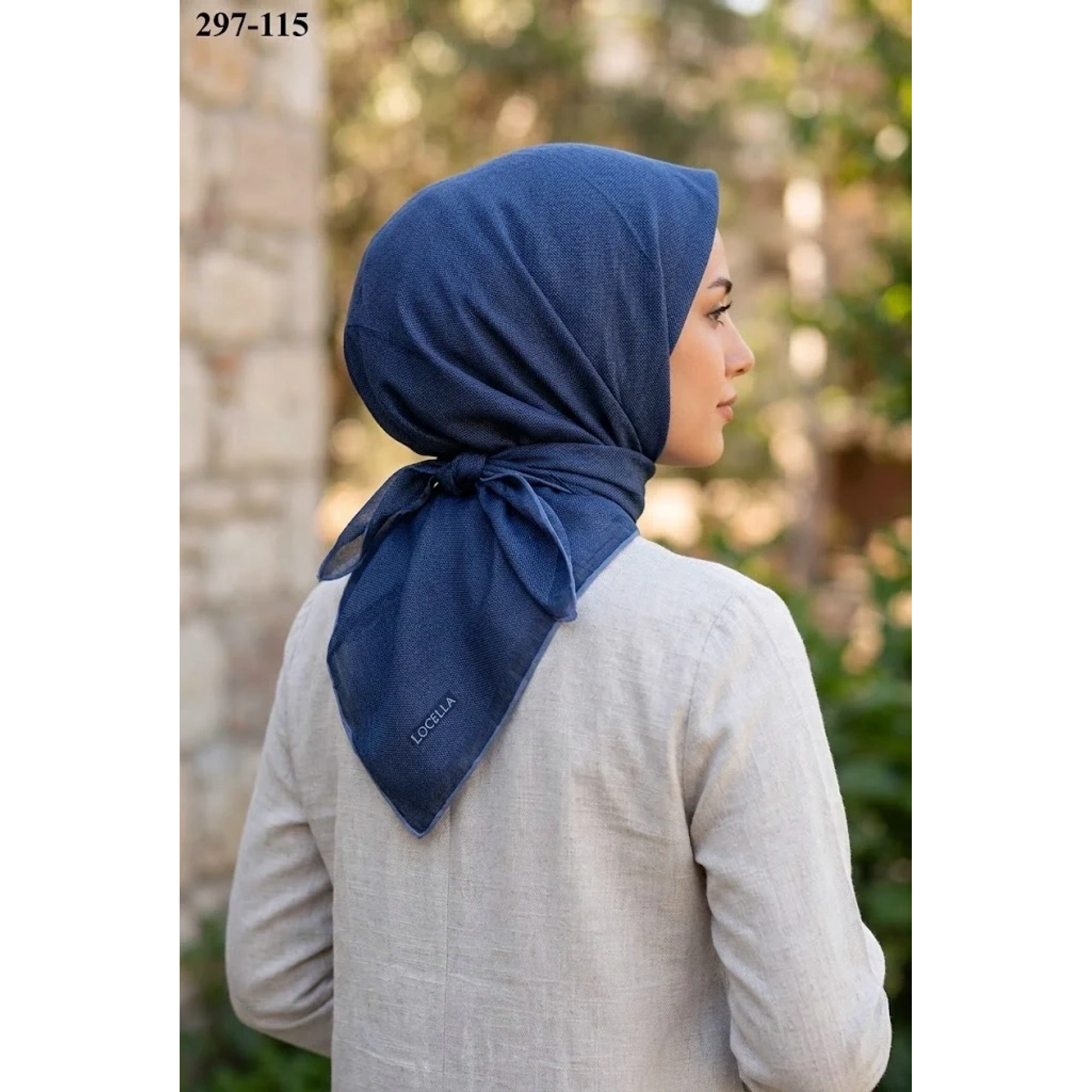 Locella Soft Pamuk Eşarp (Lacivert) 297-115