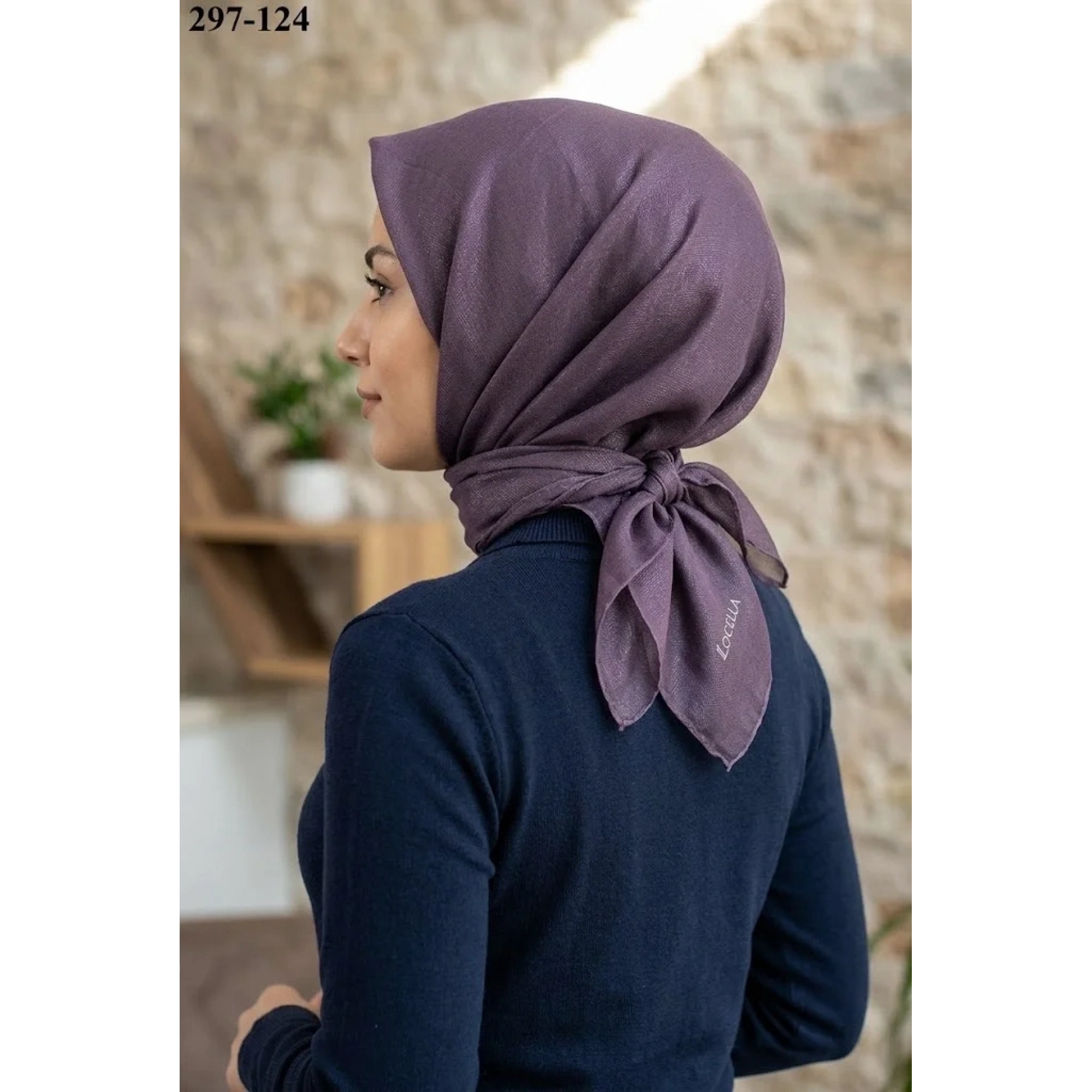 Locella Soft Pamuk Eşarp (Mürdüm) 297-124