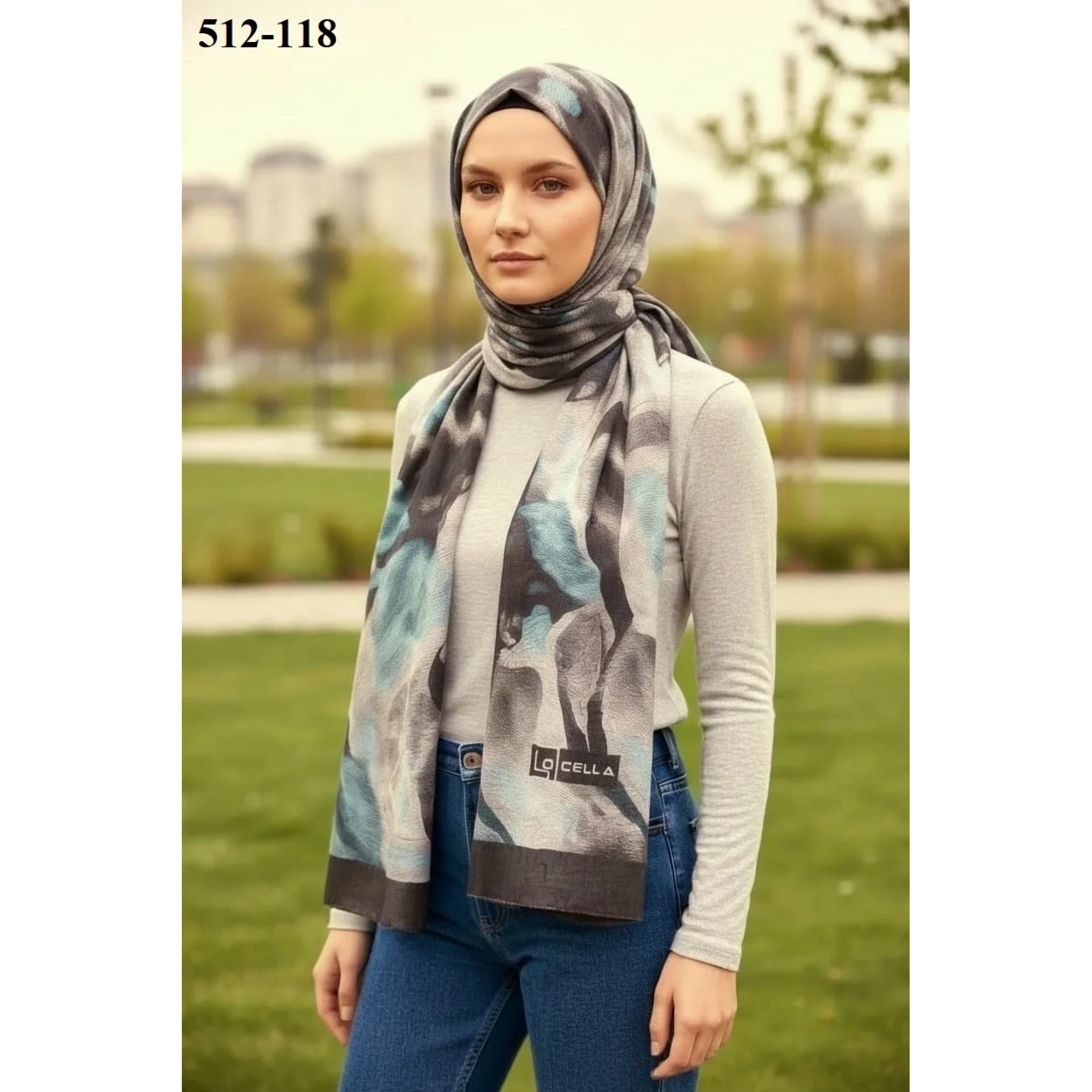 Locella Desenli Bambu Kraş Şal 512-118