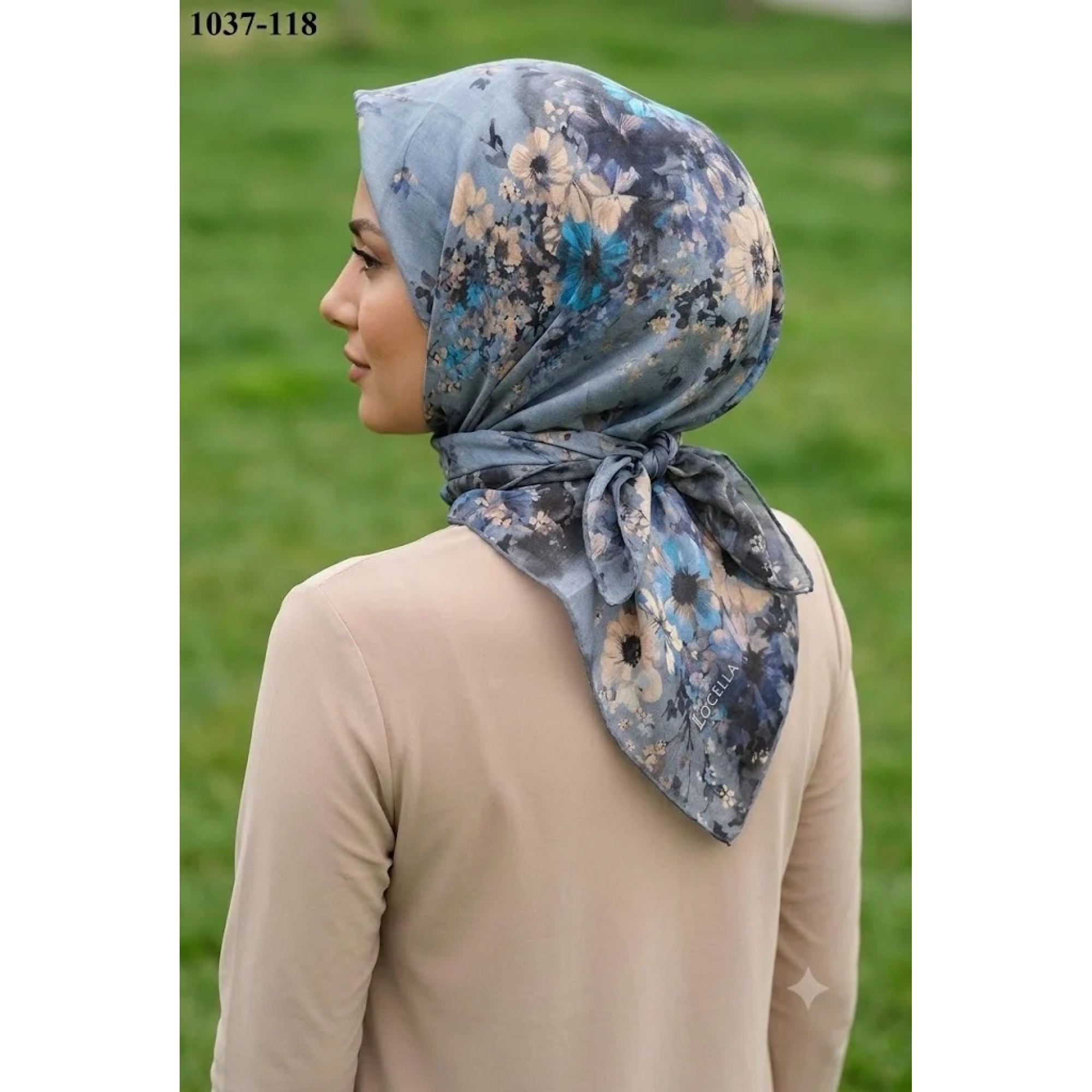 Locella Soft Pamuk Eşarp (Gri) 1037-118