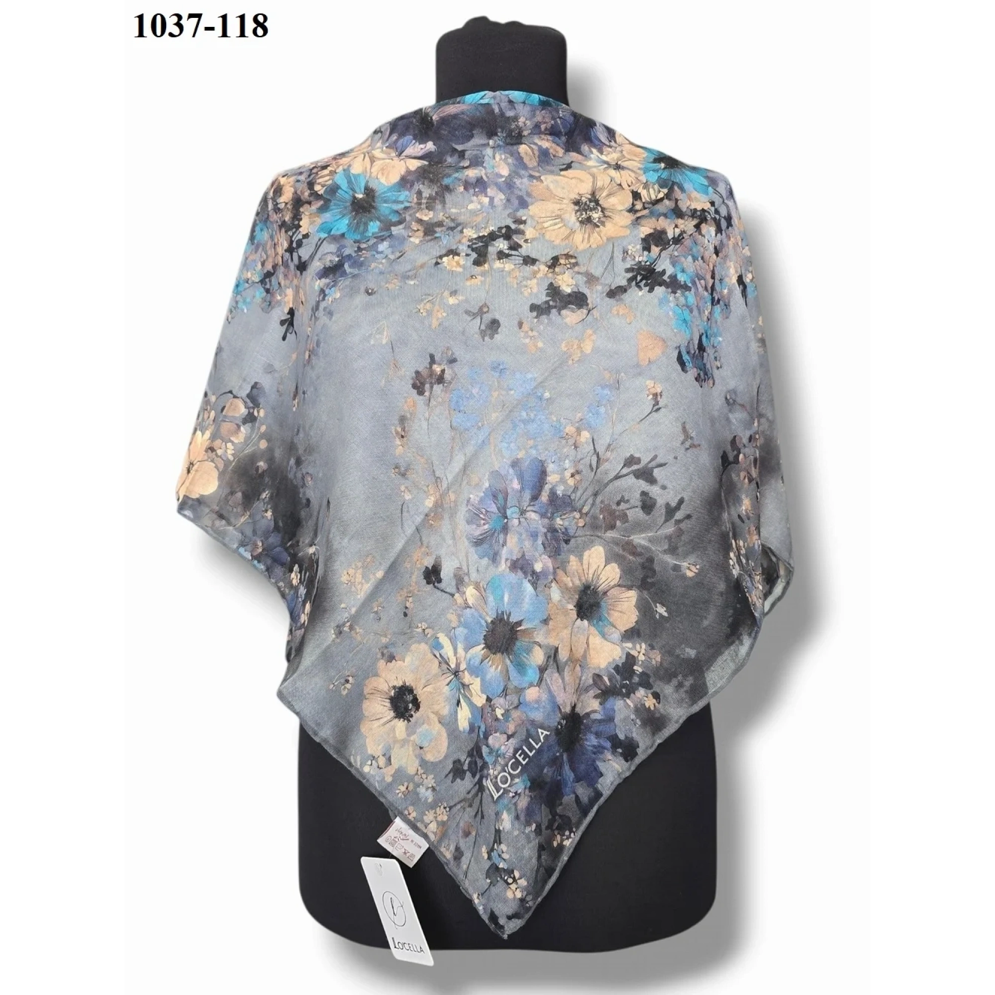 Locella Soft Pamuk Eşarp (Gri) 1037-118