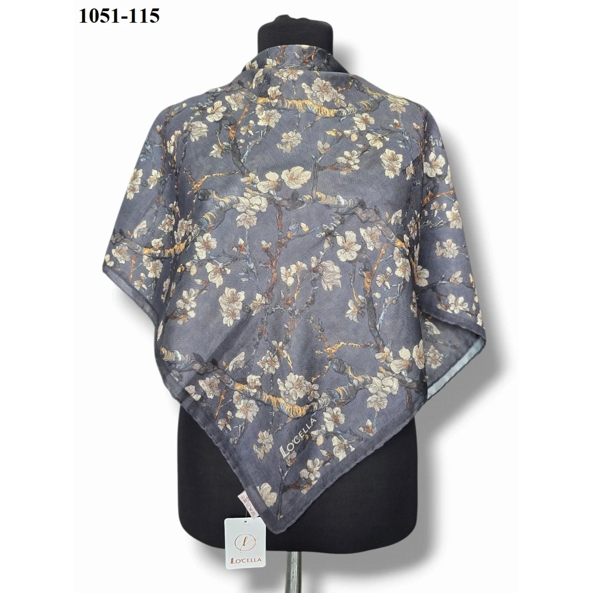 Locella Soft Pamuk Eşarp (Gri) 1051-115