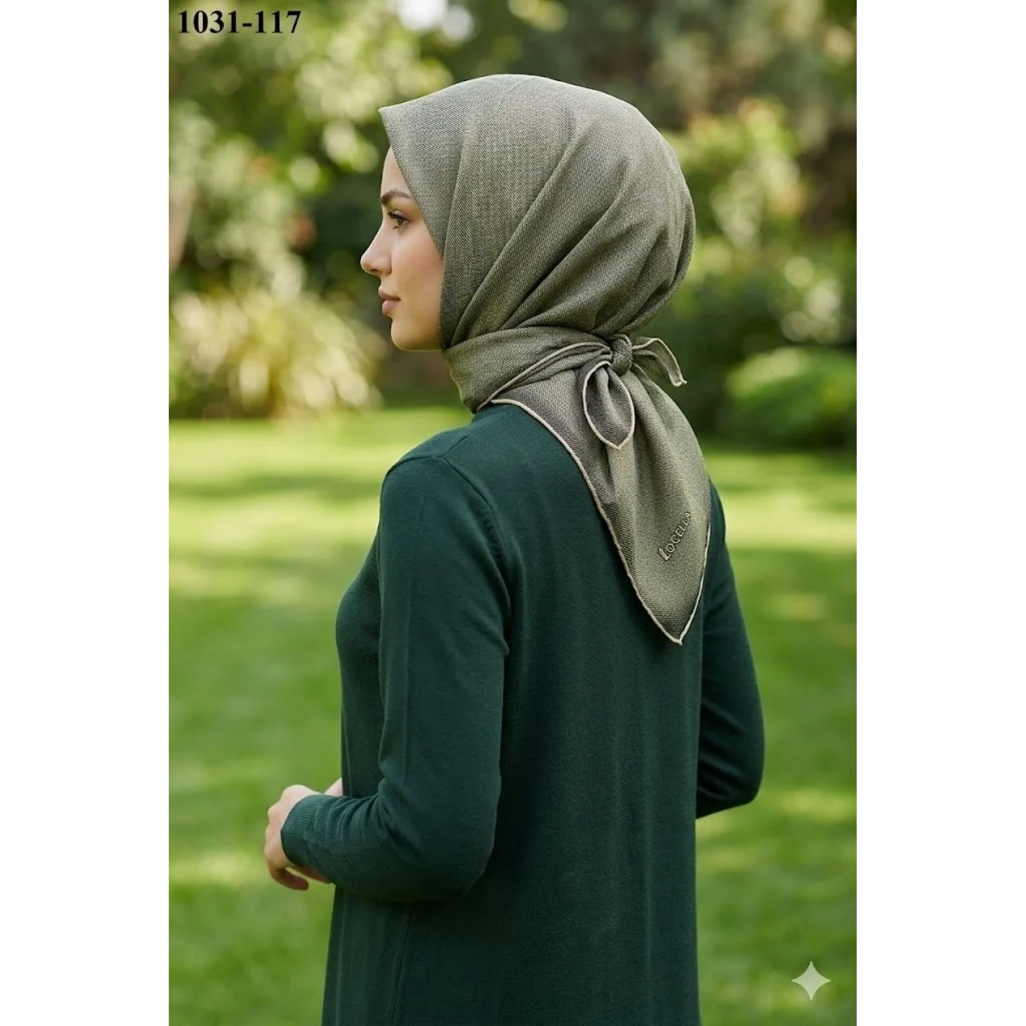Locella Soft Pamuk Eşarp (Haki) 1031-117